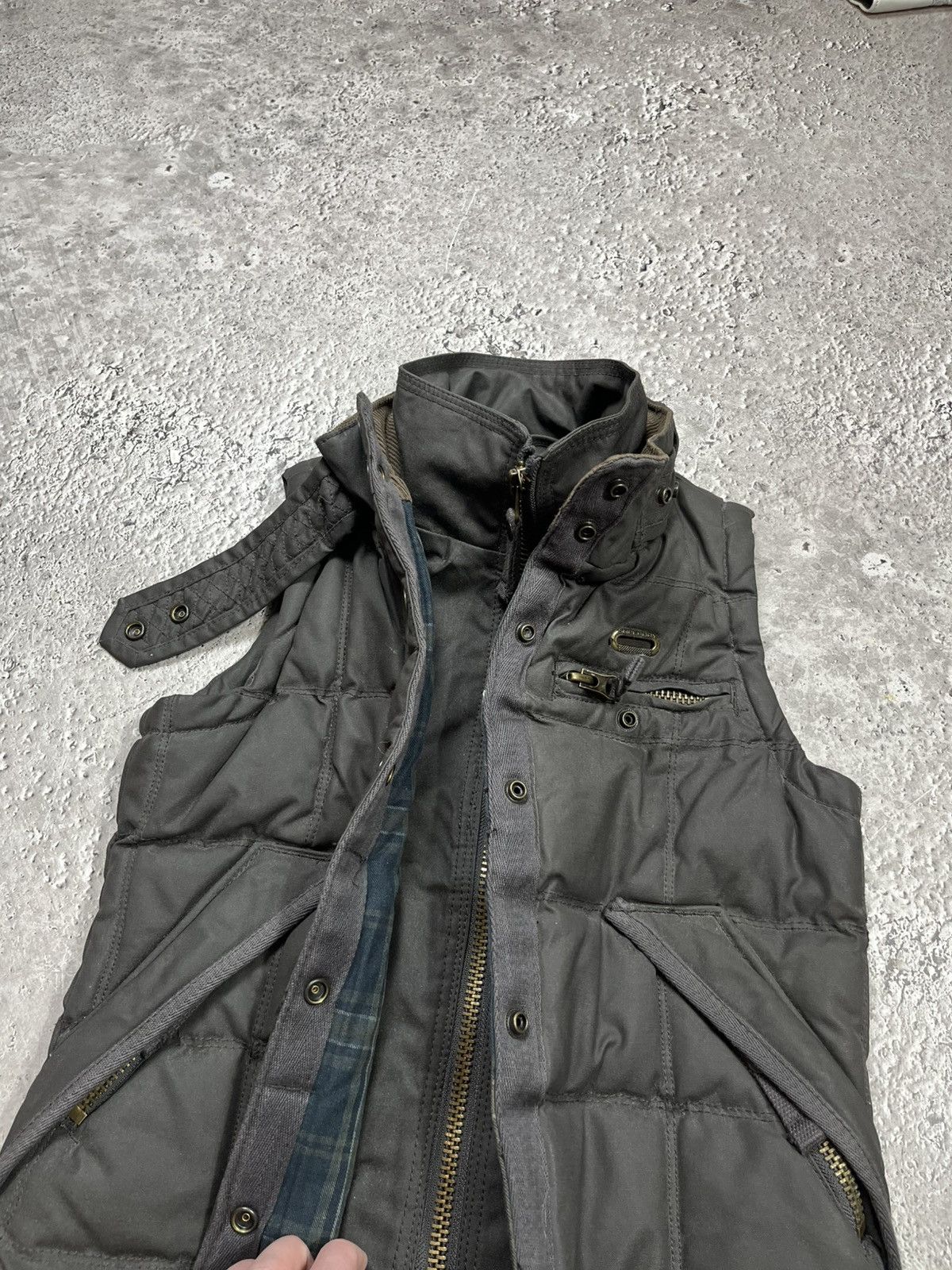 Superdry Superdry Womens Padded Vest Grey Motorcycle Style Size XS / US 0-2 / IT 36-38 - 6 Thumbnail