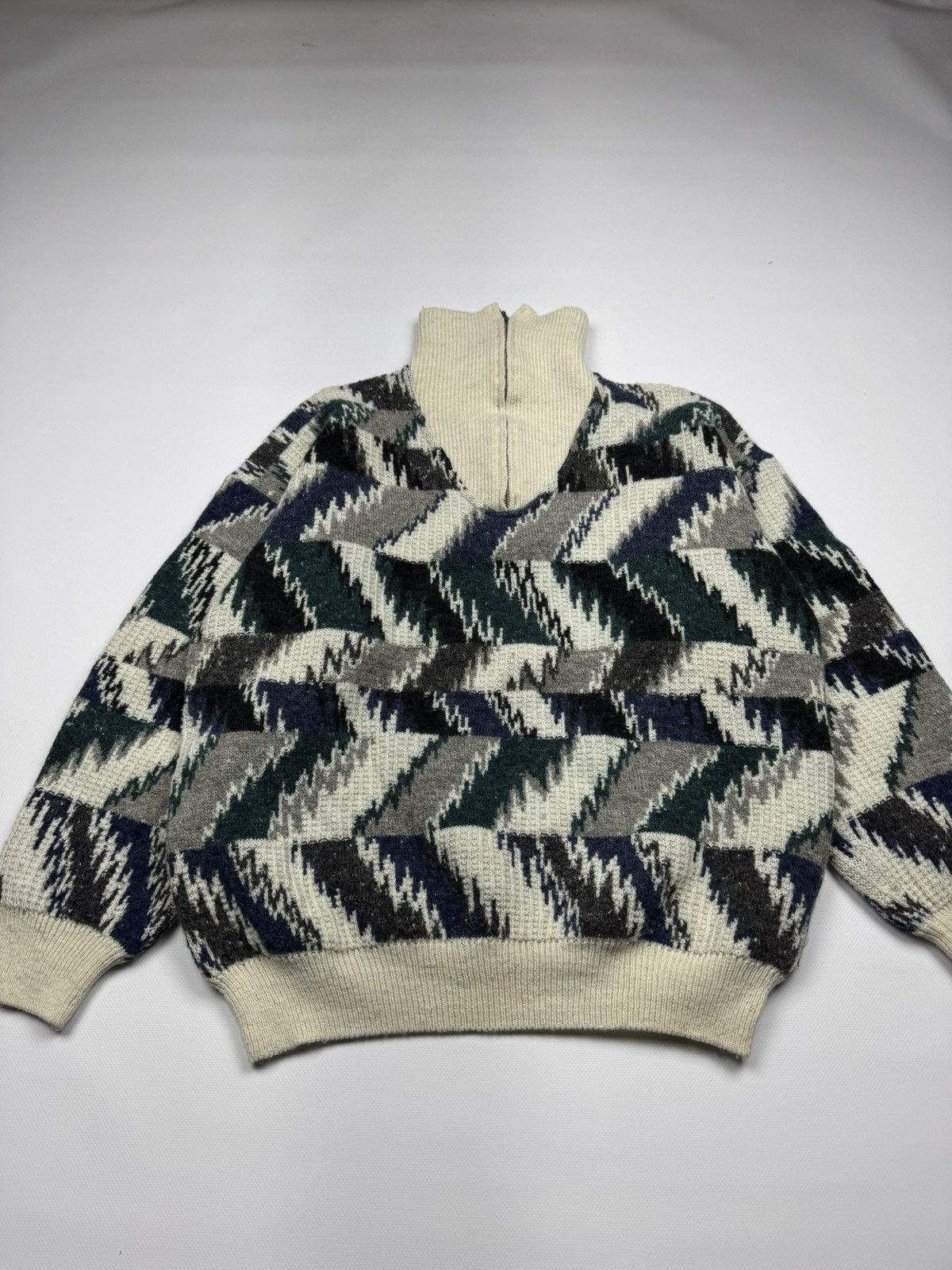 Vintage Vintgae Renato Cavalli Wool Turtleneck Sweater Size US XL / EU 56 / 4 - 4 Thumbnail