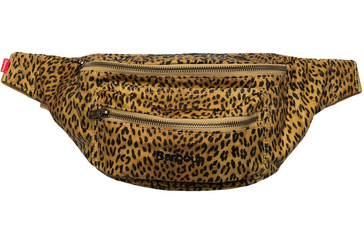 Supreme Supreme Barbour Waxed Cotton Waist Bag Leopard Color-way Size ONE SIZE - 6 Thumbnail