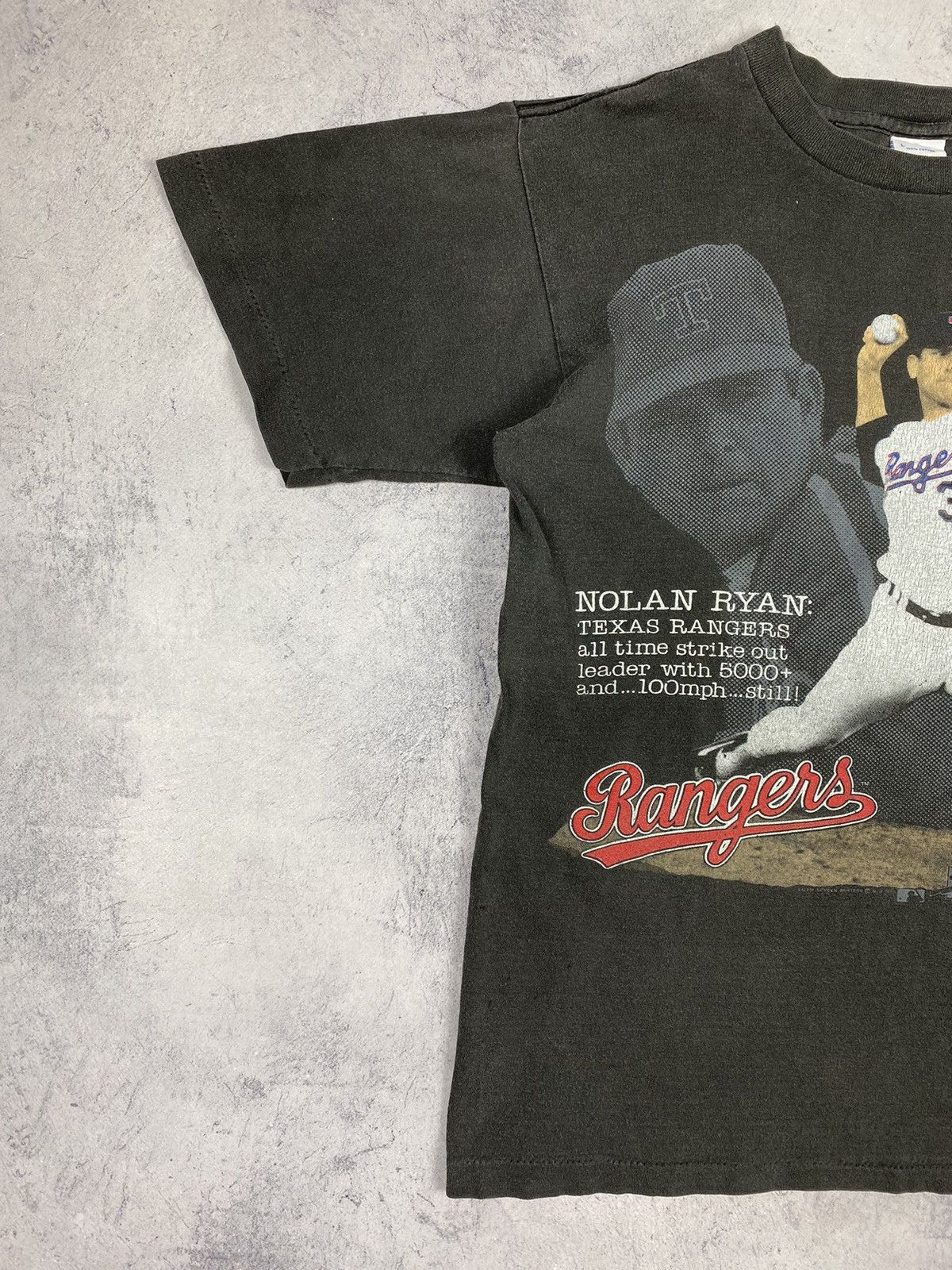 MLB × Vintage Vintage 90s Nolan Ryan Texas Rangers MLB Rare Tee Size US L / EU 52-54 / 3 - 3 Thumbnail