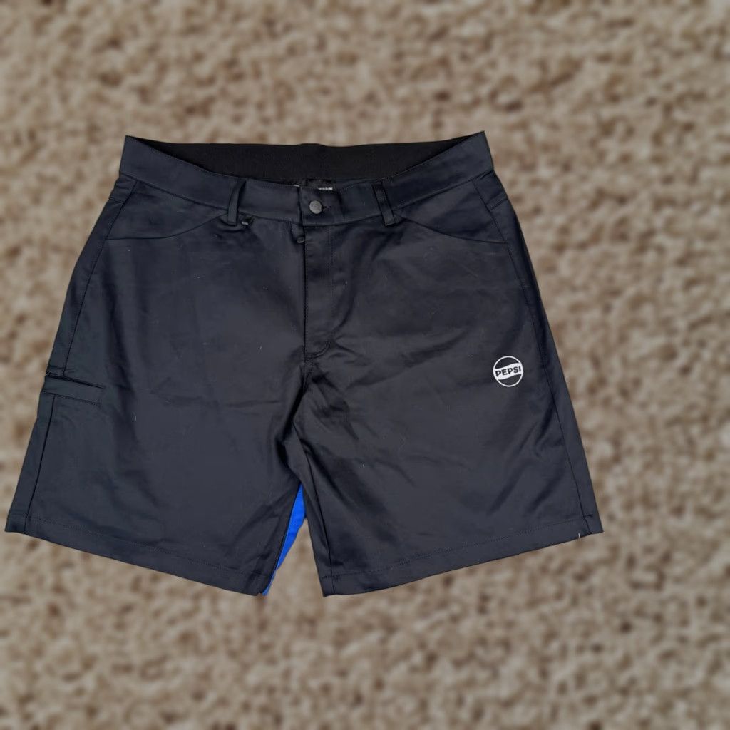 Vintage Pepsi PM-SHORT Workwear Shorts Adult 38 Men Black Cotton 10 Ins Blue Stripe Size US 38 / EU 54 - 1 Thumbnail