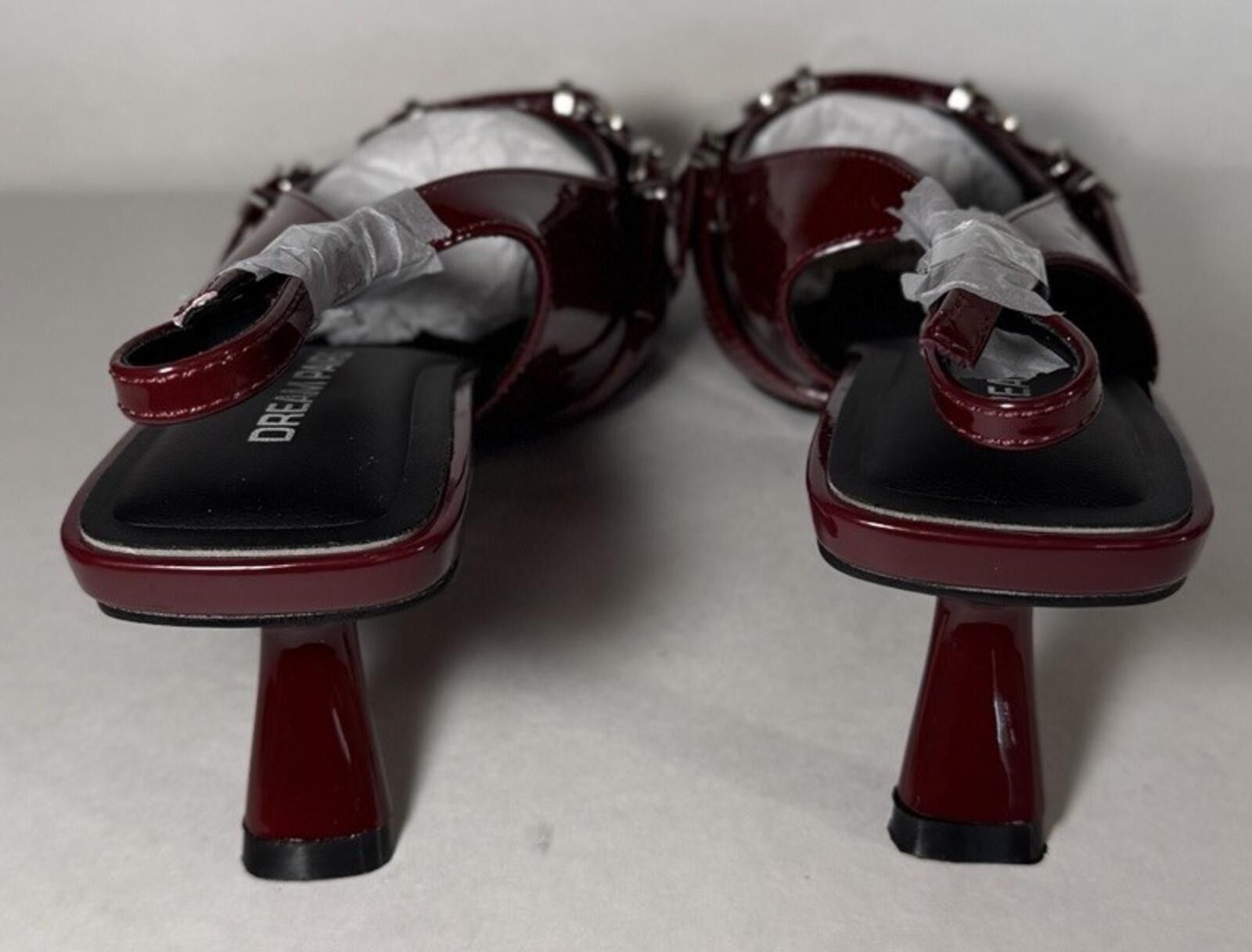 Other DREAM PAIRS Pointed Slingback Heels Pointed Toe Burgundy Size US 7 / IT 37 - 4 Thumbnail