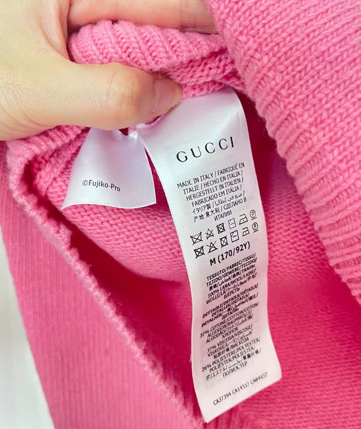 Gucci Gucci Pink Doraemon pullover sweater 2501-Nextarrow Size US M / EU 48-50 / 2 - 5 Thumbnail