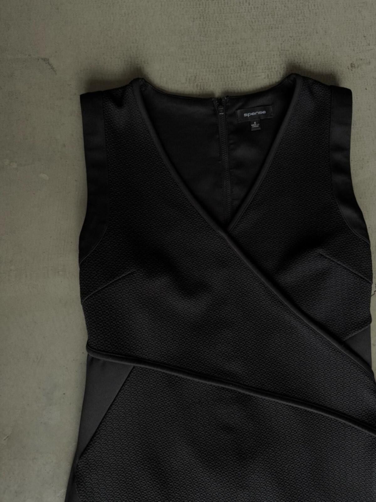 Marks & Spencer Spense / Sleeveless Wrap Detail Dress / Black Size S / US 4 / IT 40 - 5 Thumbnail