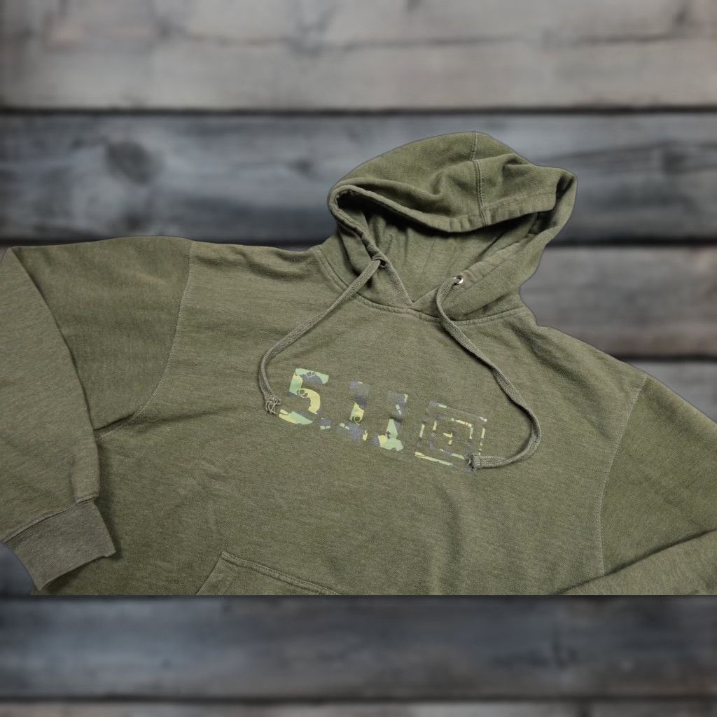Vintage 5.11 Tactical Hoodie Mens Medium Green Pullover Camo Logo Outdoor Sweatshirt Size US M / EU 48-50 / 2 - 1 Thumbnail