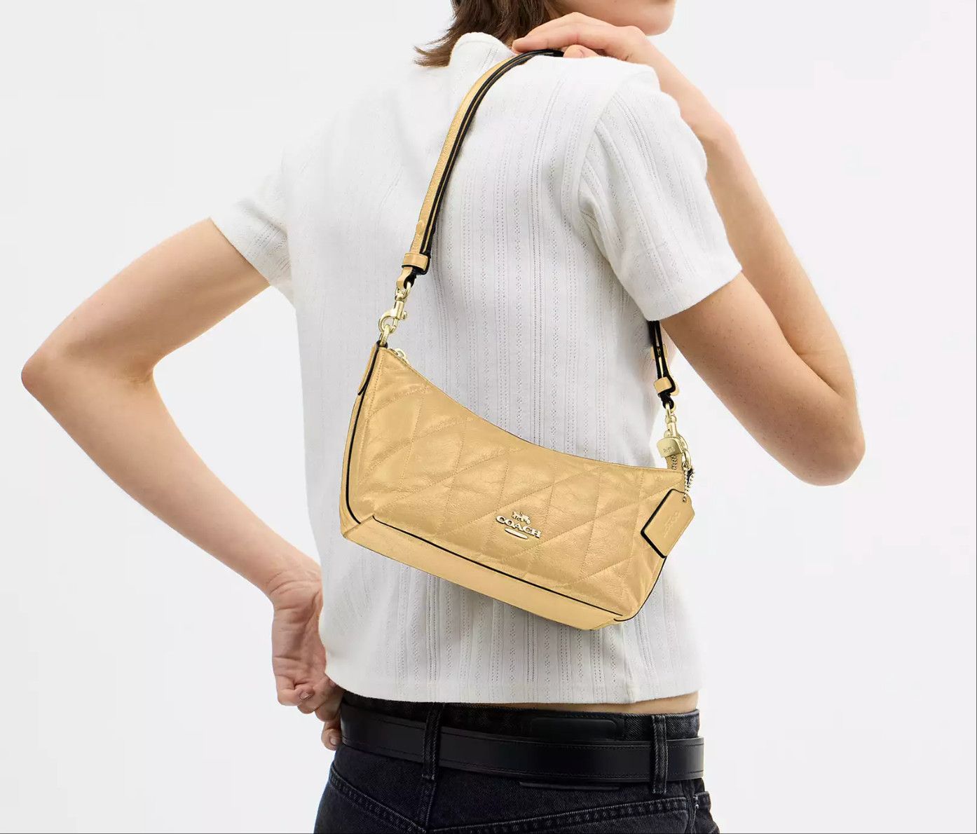 Coach Caitlin Shoulder Bag With Quilting CDZ88 Size ONE SIZE - 3 Thumbnail