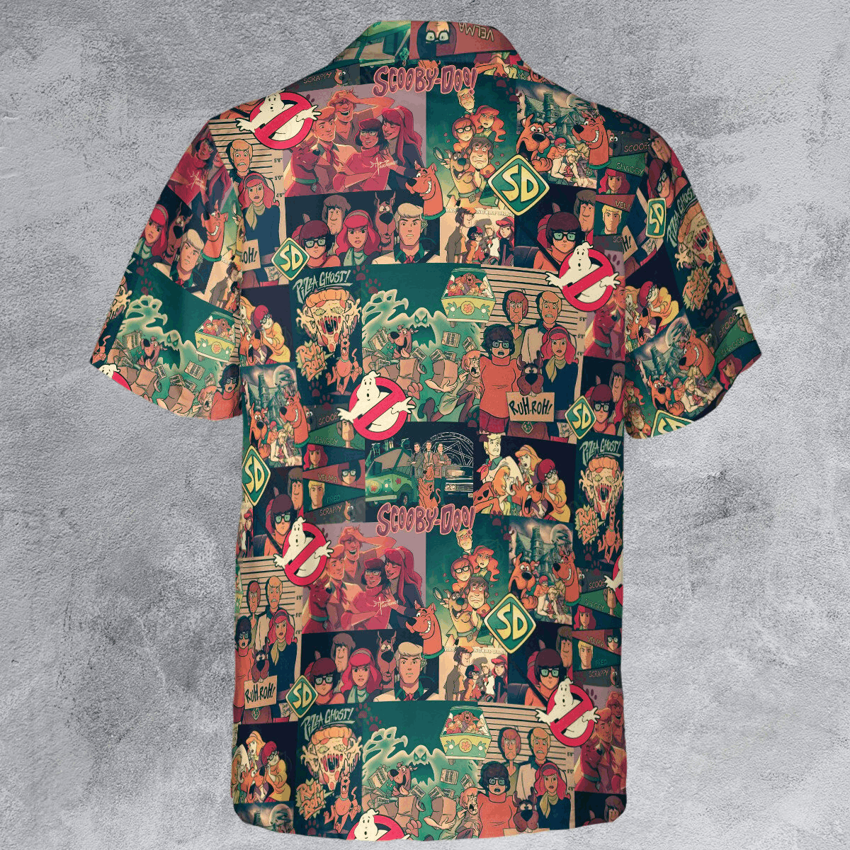 Designer × The Unbranded Brand Pizza Ghost Scooby-Doo Button Down Shirt Size US M / EU 48-50 / 2 - 3 Thumbnail