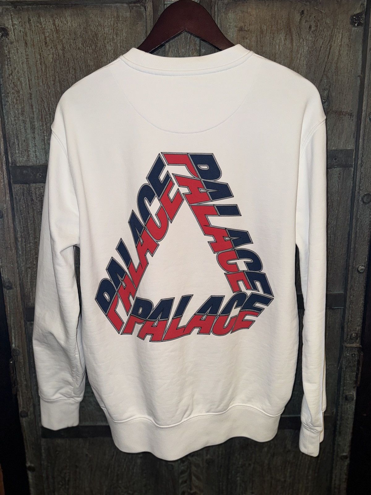 Palace Palace Split P3 Crew Sweatshirt in White Size US M / EU 48-50 / 2 - 1 Thumbnail