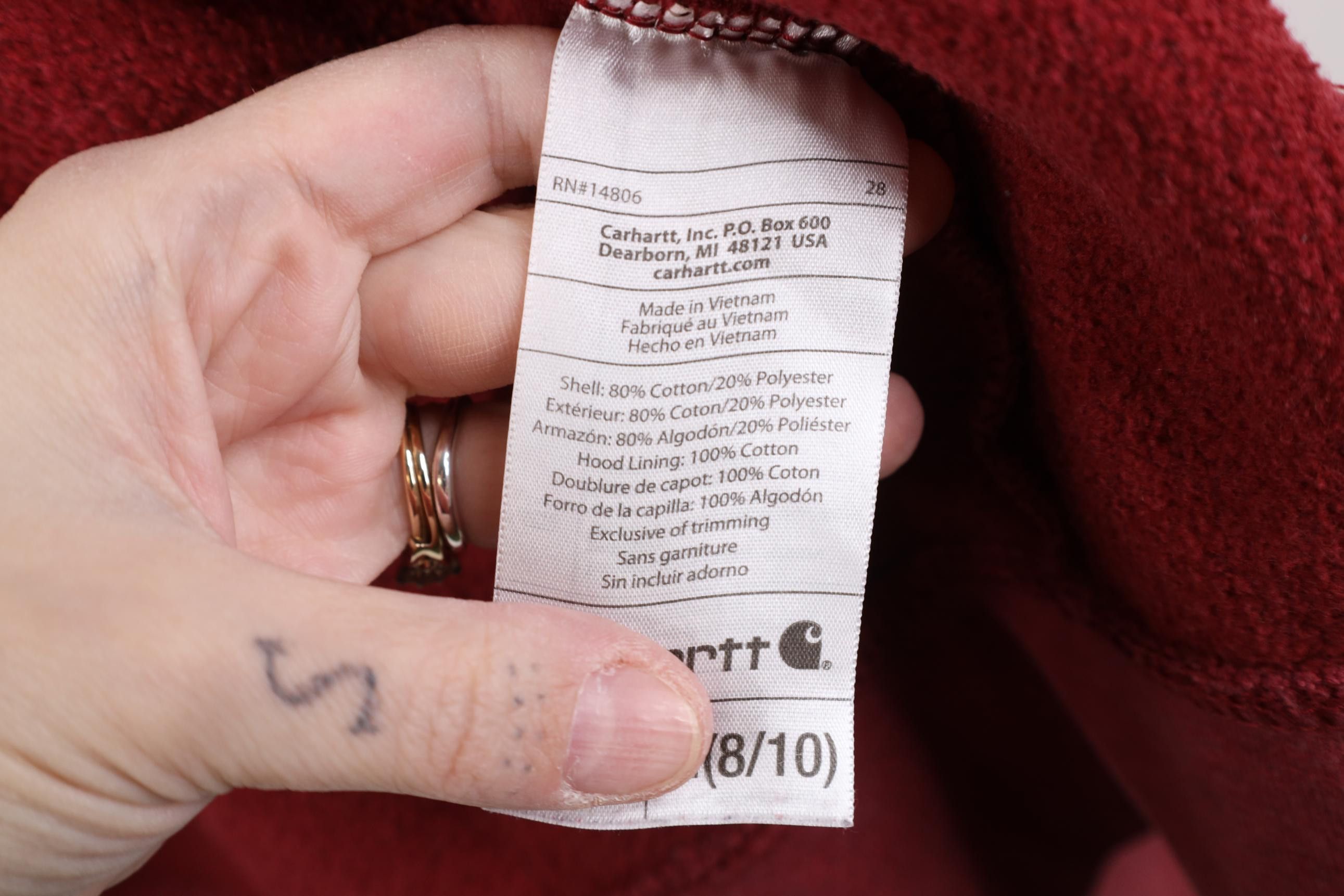 Carhartt Vintage Y2K Carhartt Spell Script Full Zip Hoodie Sweatshirt Size M / US 6-8 / IT 42-44 - 11 Thumbnail