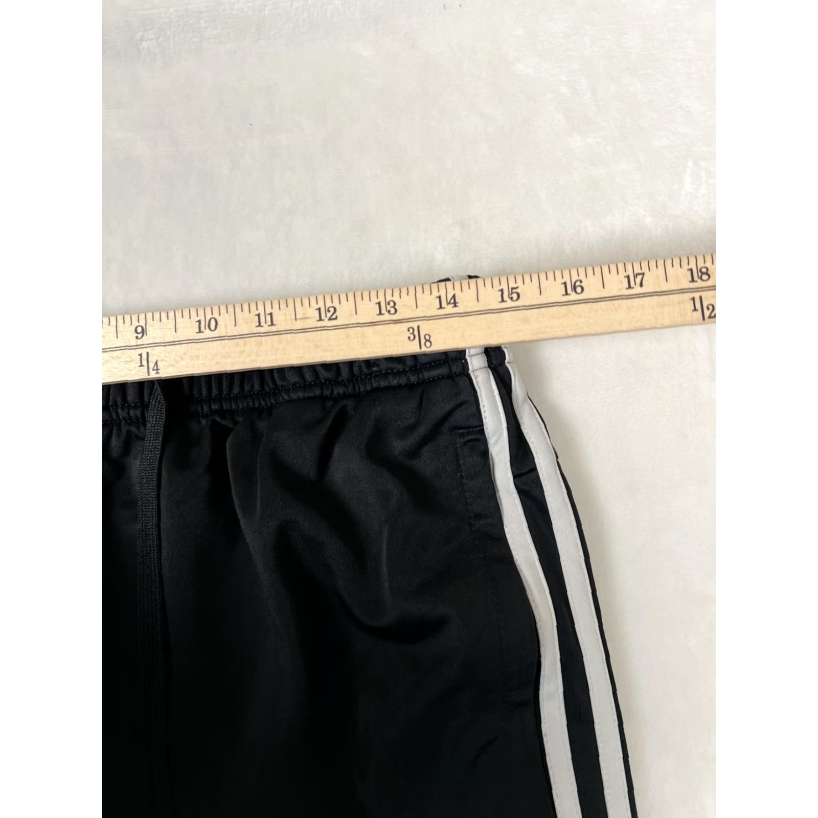 Adidas Adidas Track Pants Mens Large Black 3 Stripe Zip Pocket Joggers Athletic Running Size US 33 - 4 Thumbnail