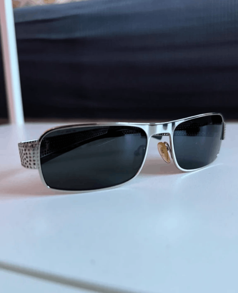 Prada PRADA Sunglasses Titanium SPR Sport Star Wrap Shield Mask Size ONE SIZE - 6 Thumbnail