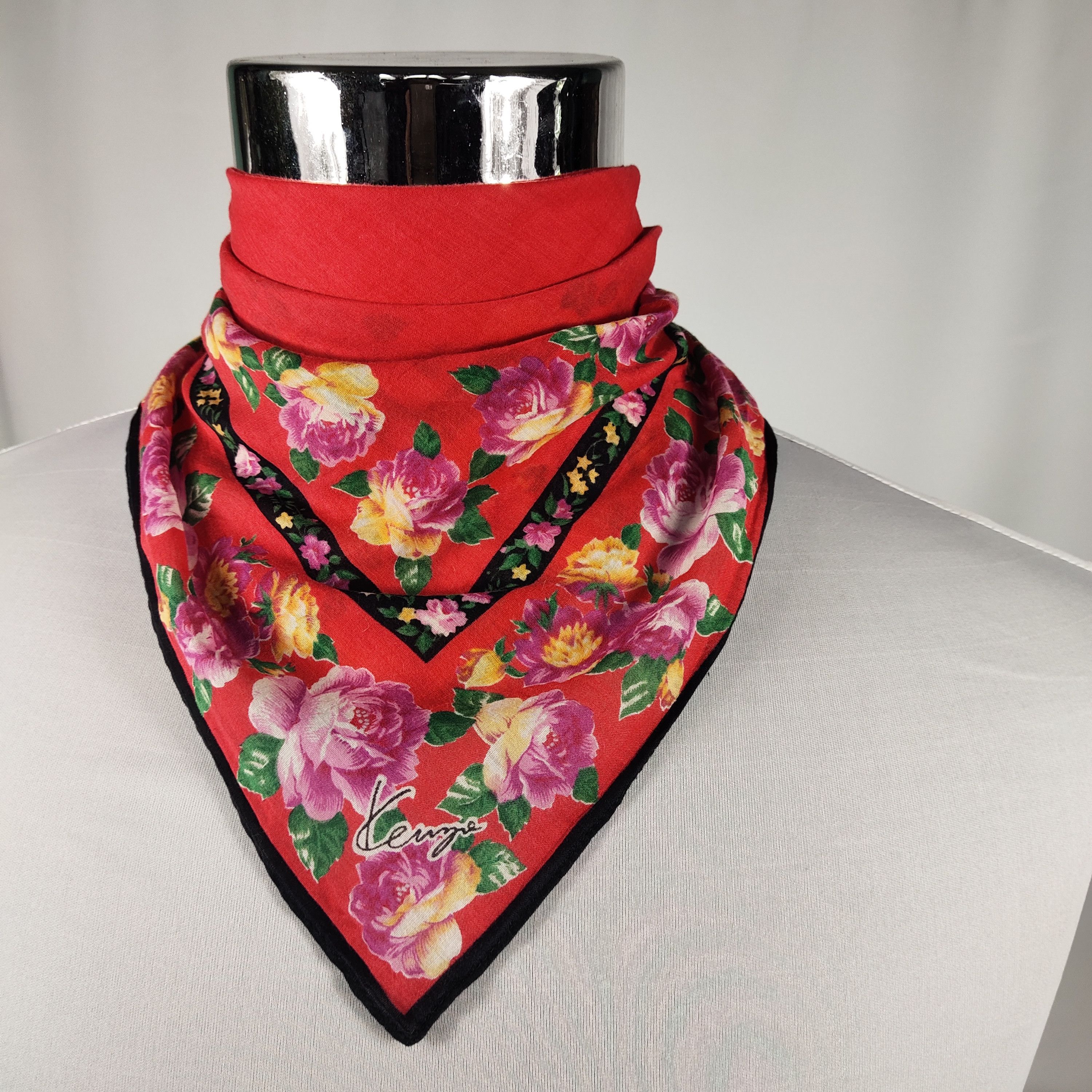 Kenzo × Vintage Kenzo Handkerchief / Handkerchief / Neckerchief FZ110 Size ONE SIZE - 1 Thumbnail