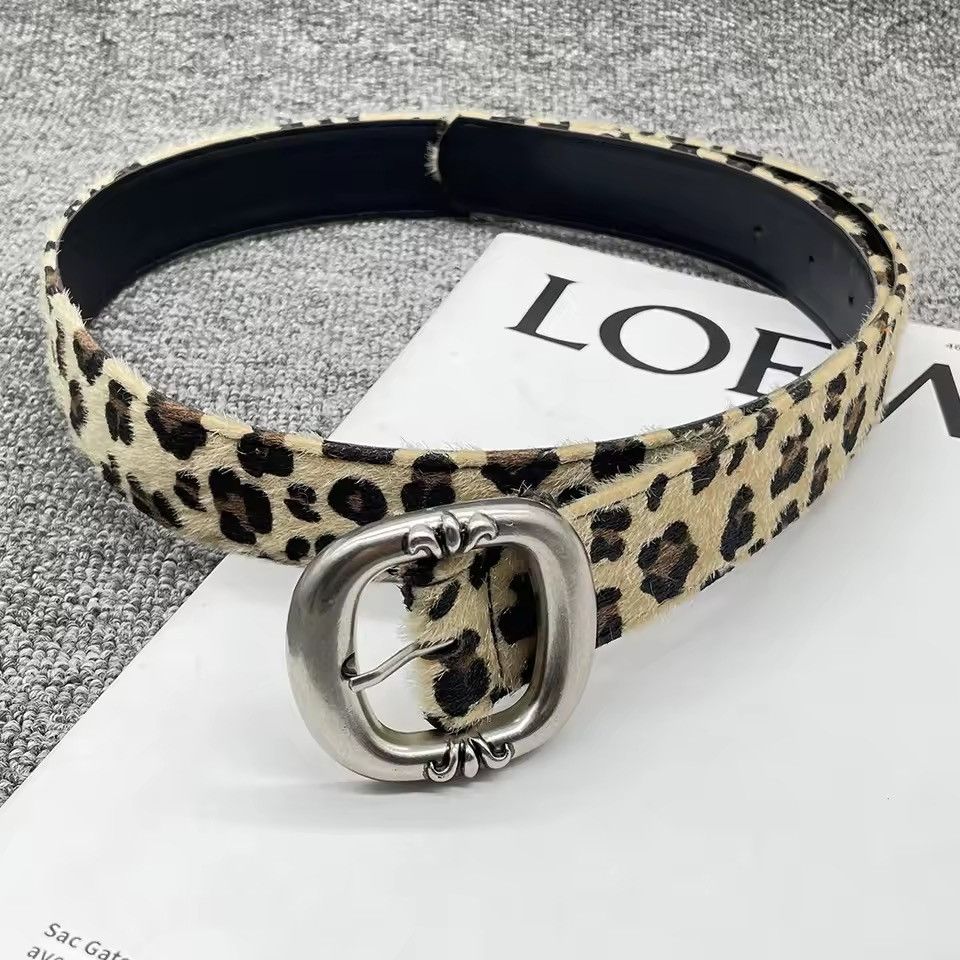 Japanese Brand leopard print PU Leather Belt Size ONE SIZE - 2 Thumbnail