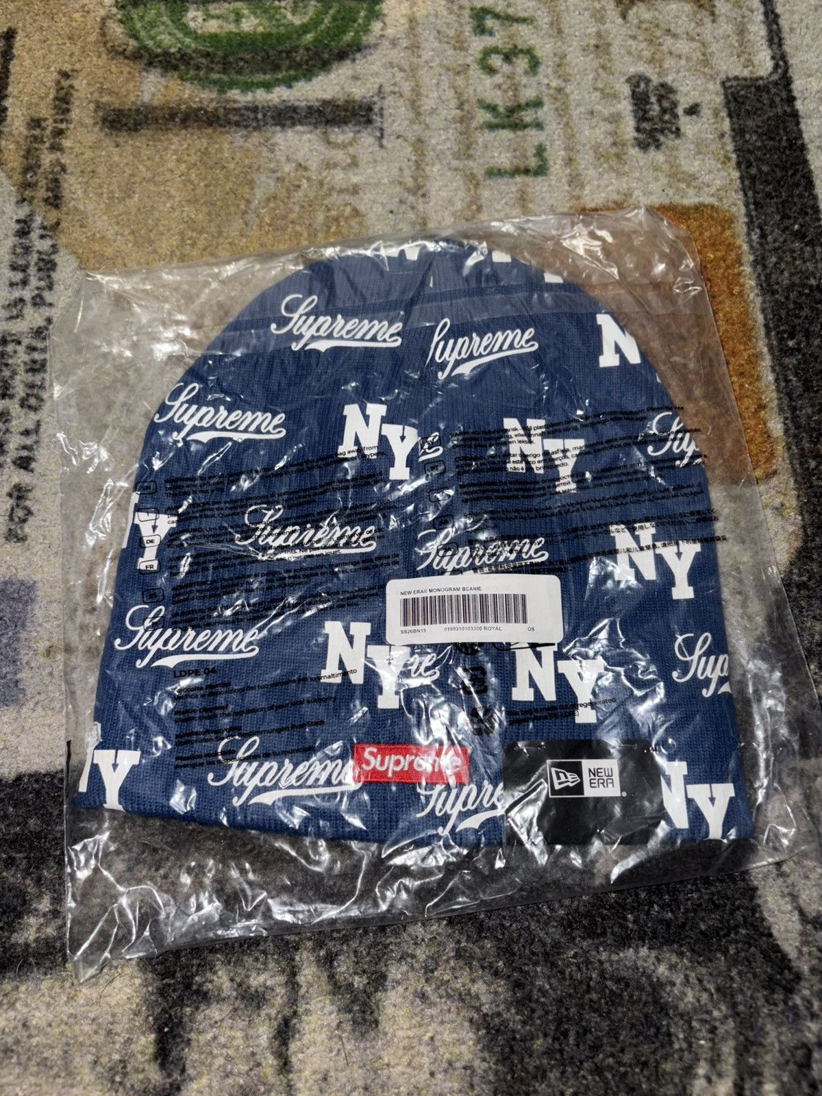 New Era × Supreme Supreme New Era Monogram Beanie Size ONE SIZE - 2 Thumbnail