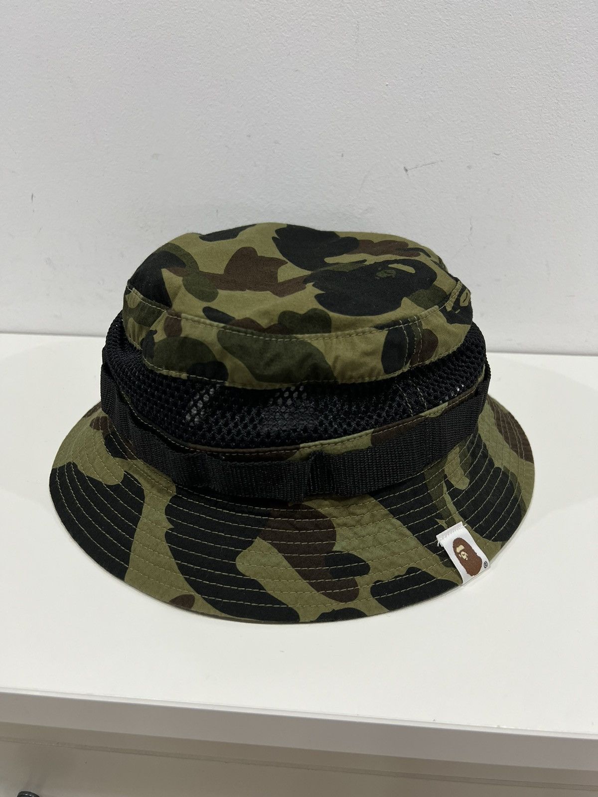 BAPE HALF MESH BUCKET HAT MENS –