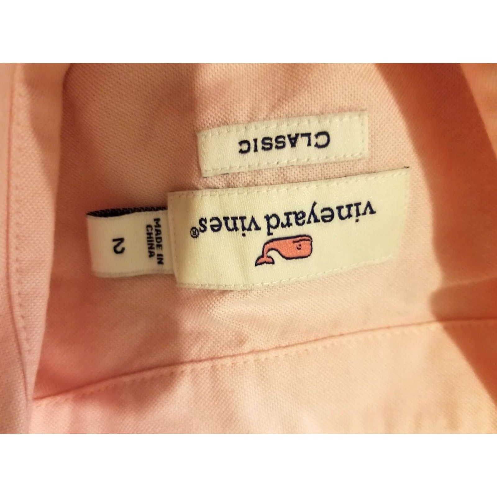 Vineyard Vines Vineyard Vines Dress Shirt Womens 2 Pink Button Cotton Blouse Size XS / US 0-2 / IT 36-38 - 3 Thumbnail