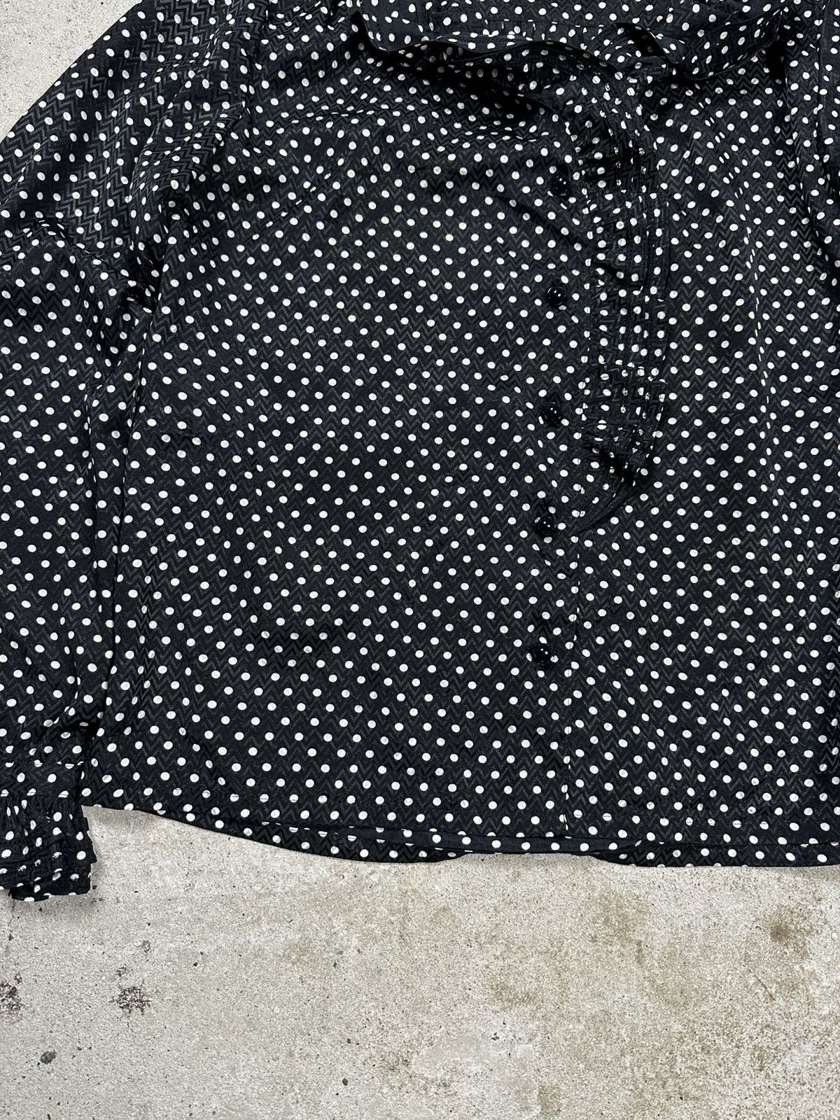 Japanese Brand × Vintage Vintage 90s Evance Tokyo Polka Dot Avant Garde Shirt Size XS / US 0-2 / IT 36-38 - 5 Thumbnail