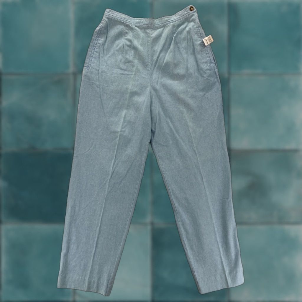 Talbots **Talbots Women's Blue High Rise Tapered Leg Flat Front Dress Pants 12** User: Women's Blue High Rise Tapered Leg Flat Front Dress Pants 12 Size 34" / US 12 / IT 48 - 1 Thumbnail