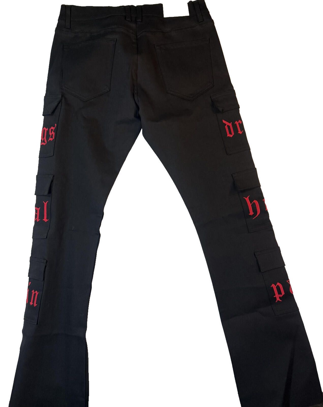 Golden Goose Golden Cargo Jeans Mens 38 Gothic Dr$gs Heal Pain Streetwear Size US L / EU 52-54 / 3 - 8 Thumbnail
