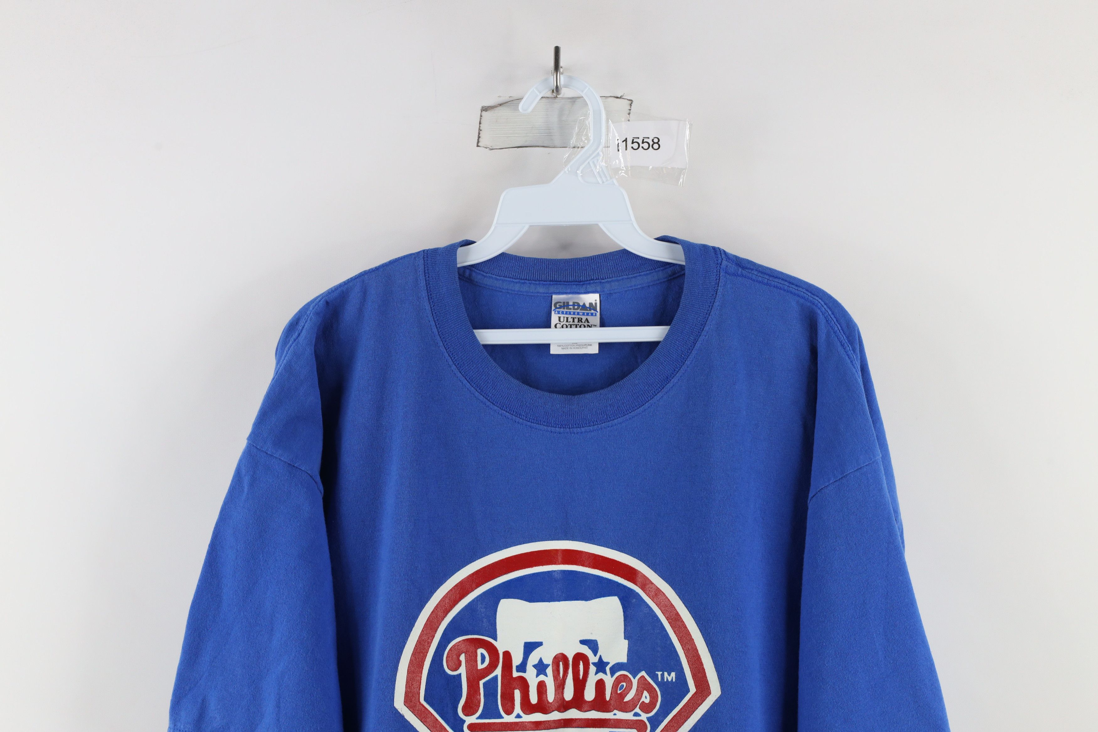 Vintage Vintage 90s Out Philadelphia Phillies Baseball T-Shirt Blue Size US XL / EU 56 / 4 - 2 Thumbnail