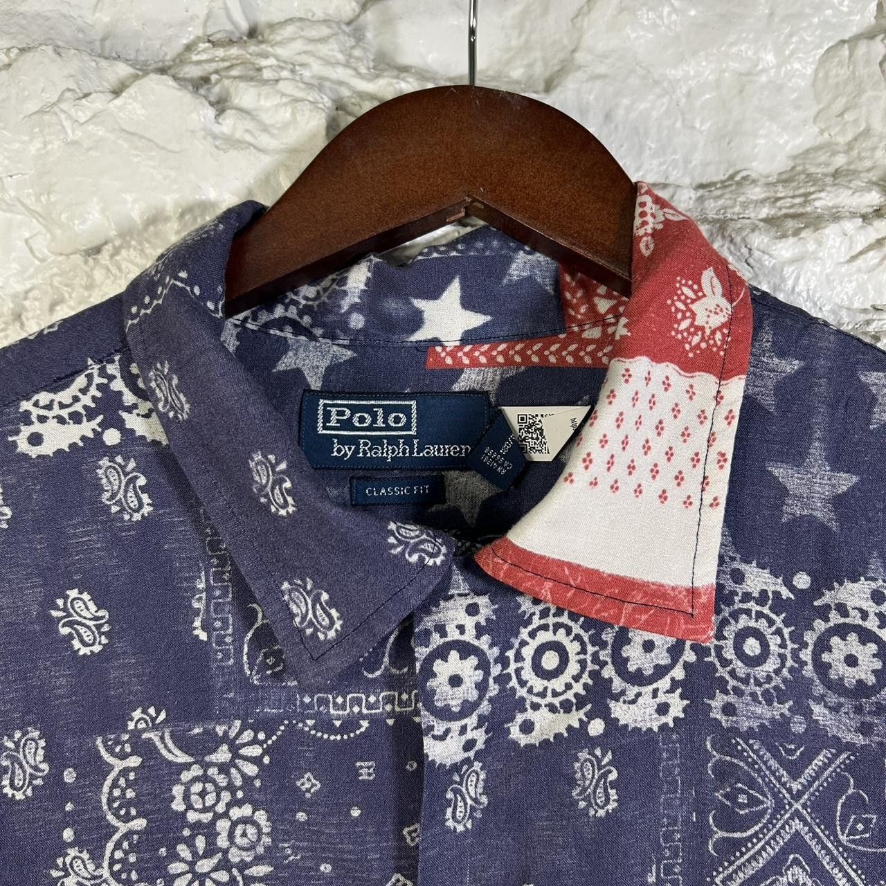 Polo Ralph Lauren Vintage Polo Ralph Lauren US Flag Paisley Bandana Shirt Size US L / EU 52-54 / 3 - 6 Thumbnail