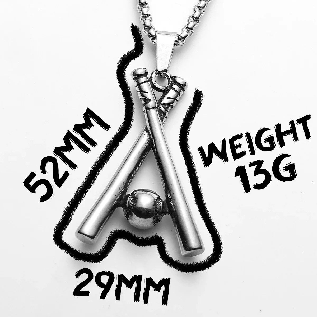 Other Baseball Bat Pendant Accessories Necklace Gifts Size ONE SIZE - 6 Thumbnail