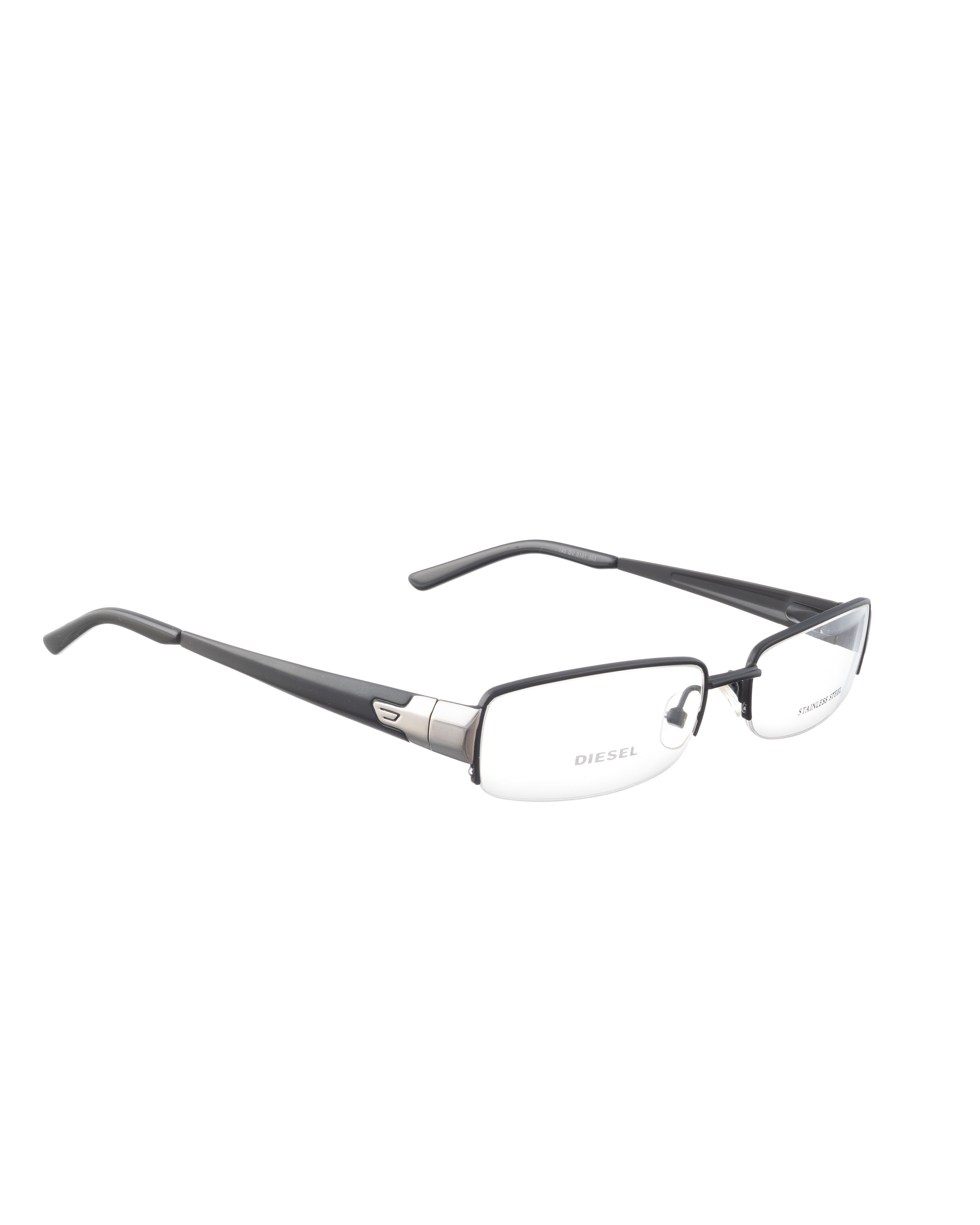 Diesel Diesel 00s Half Rim Black Brown & Silver Matte Glasses Size ONE SIZE - 1 Thumbnail