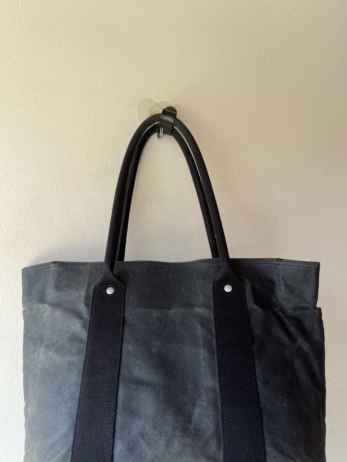 Porter Porter Yoshida Distress Faded Waxed Canvas Leather Tote Bag Size ONE SIZE - 11 Thumbnail