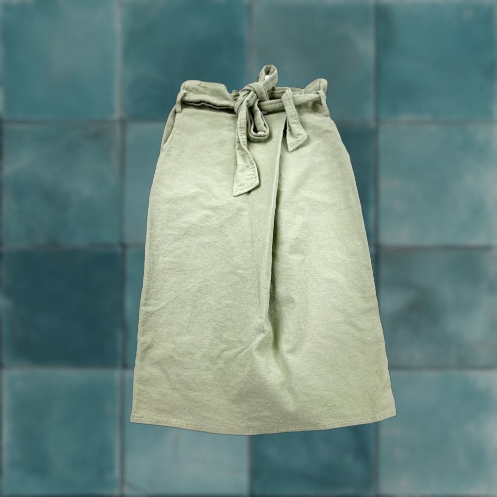 Vintage Anthropologie Maeve Skirt Women’s Small S Green Belted Pencil Belted Size 28" / US 6 / IT 42 - 1 Thumbnail