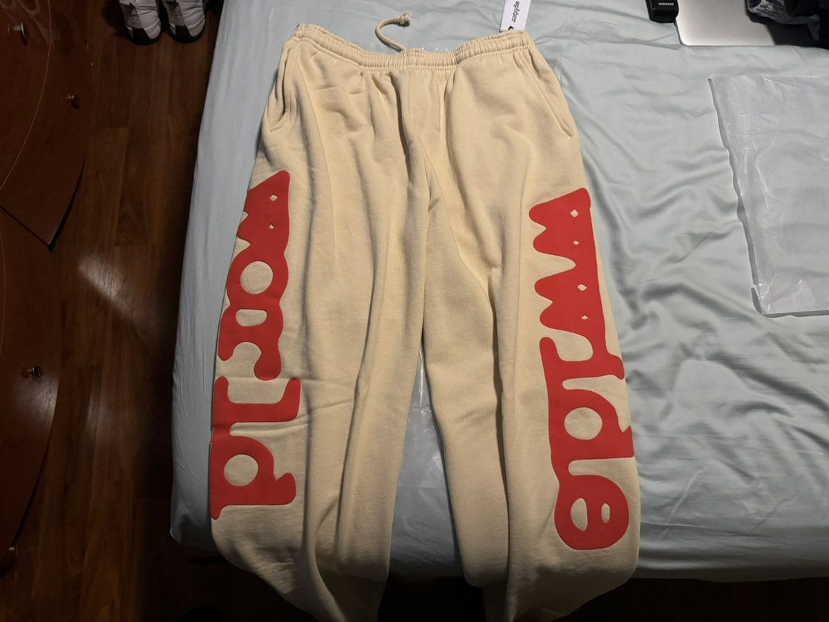 Sp5der Sp5der Beluga Cream Sweatpants Size Medium Size US 32 / EU 48 - 1 Thumbnail