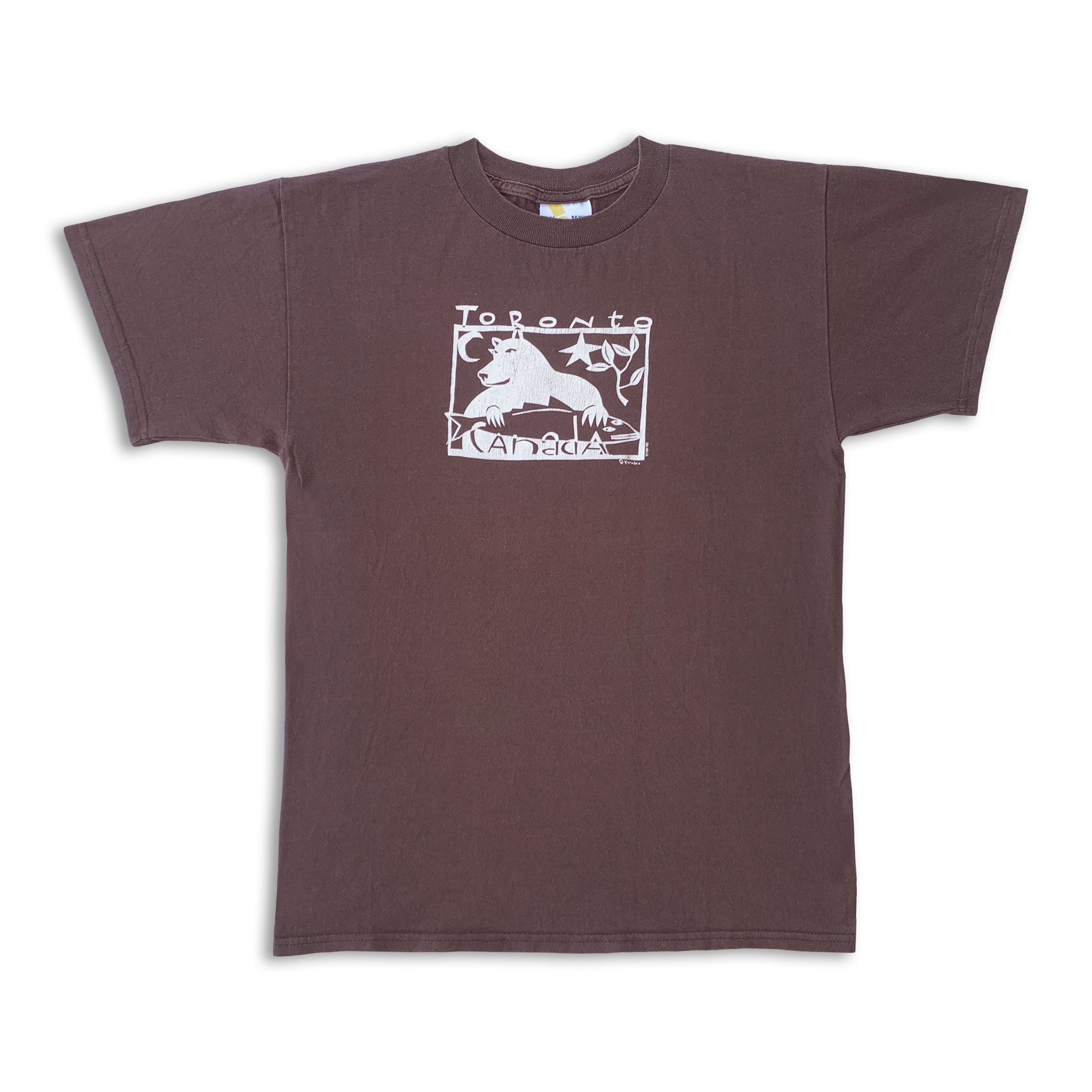 Vintage 90s TORONTO CANADA T shirt Tee Bear Fish Nature B. Klunder Size US S / EU 44-46 / 1 - 2 Thumbnail