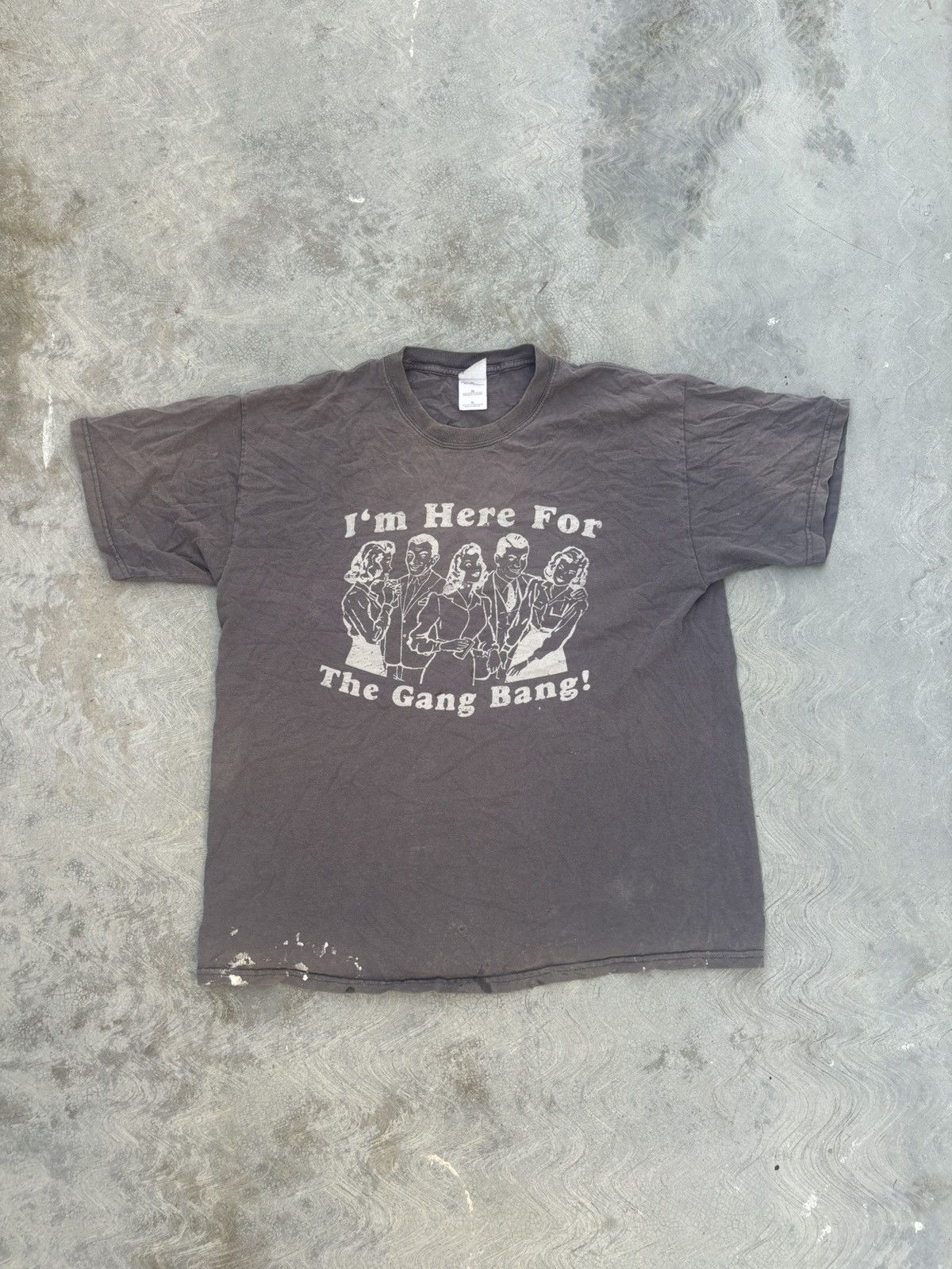 Vintage Vintage 90s Gang Bang T Shirt Size US XL / EU 56 / 4 - 1 Thumbnail