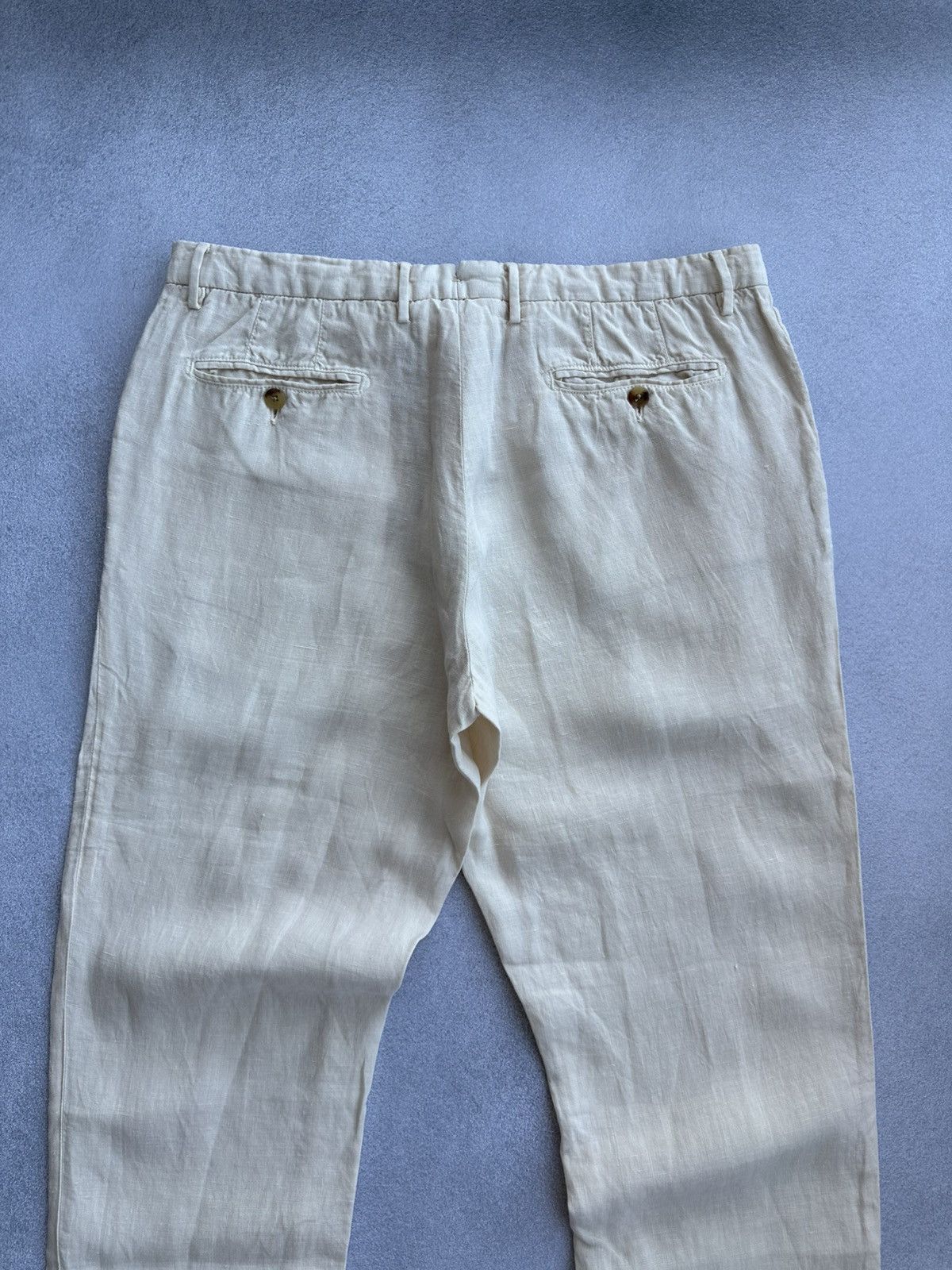 Boglioli Vintage Boglioli Beige Straight Linen Pants Size US 32 / EU 48 - 10 Thumbnail