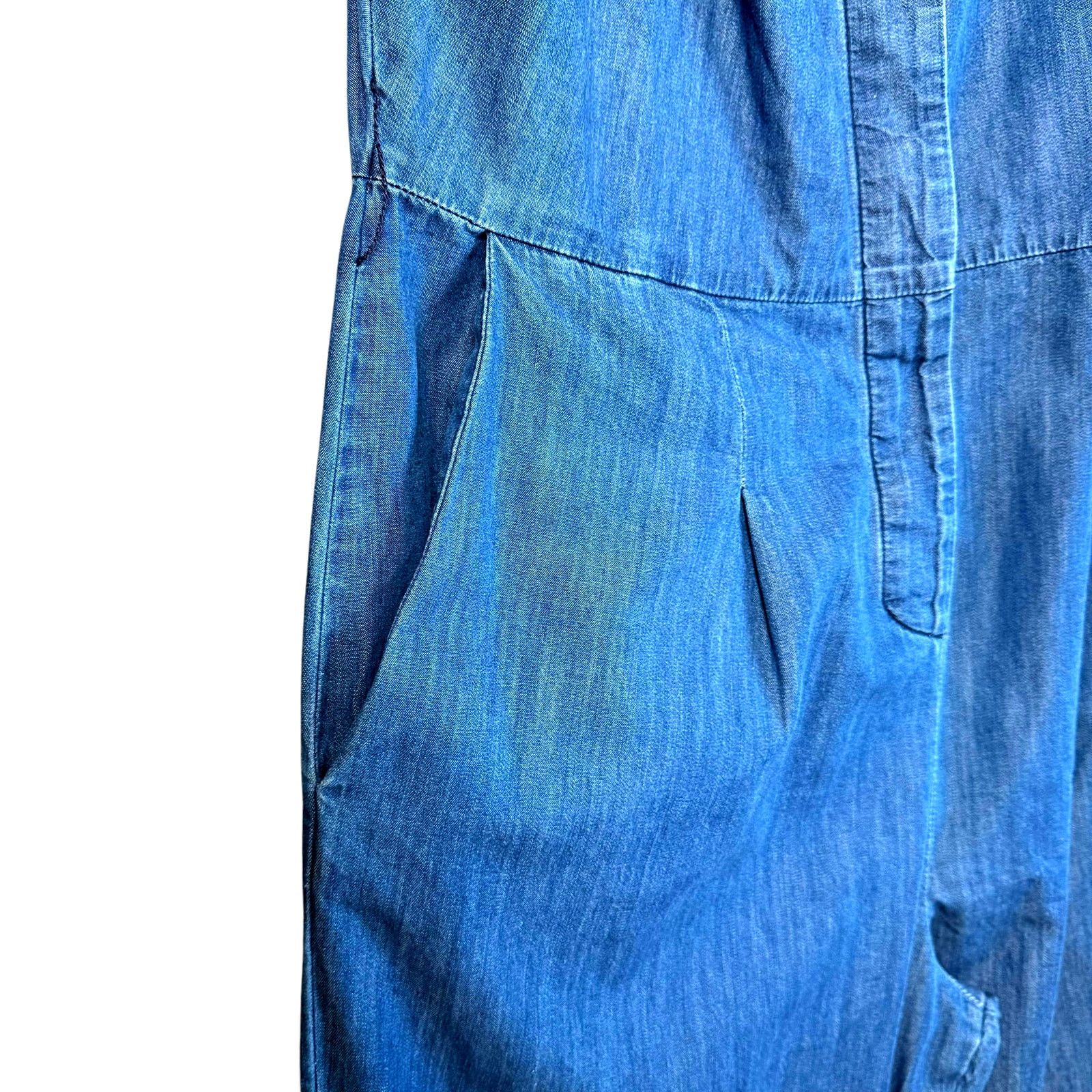 7 For All Mankind 7 For All Mankind Sleeveless Button Up Jumpsuit One Piece XL Size 38" / US 16 / IT 52 - 8 Thumbnail