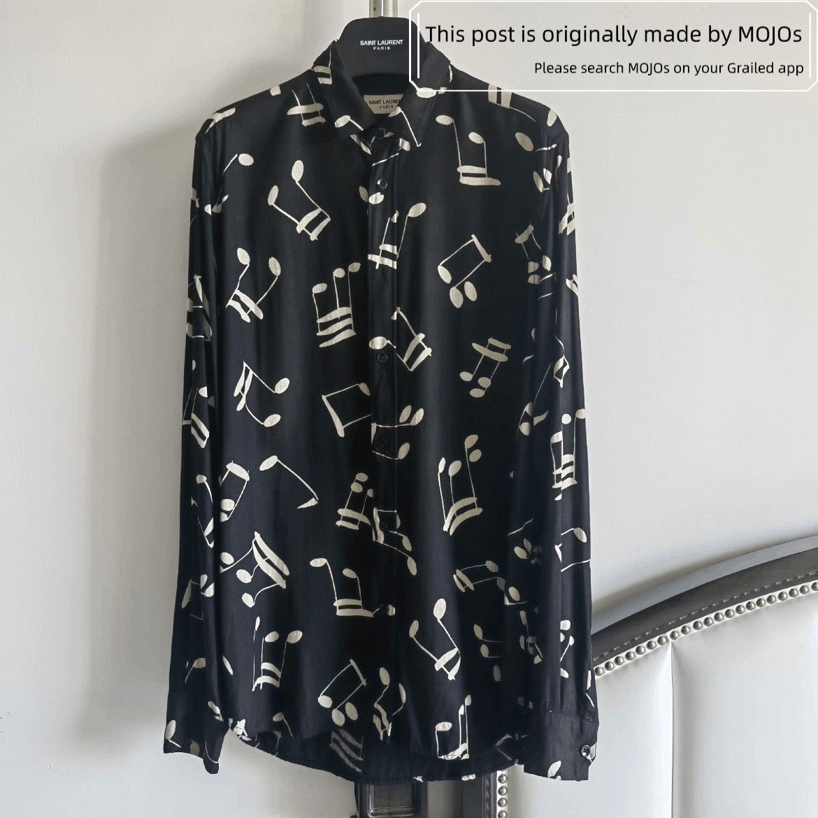 Sz 40 Saint Laurent Paris Musical Letter Shirt