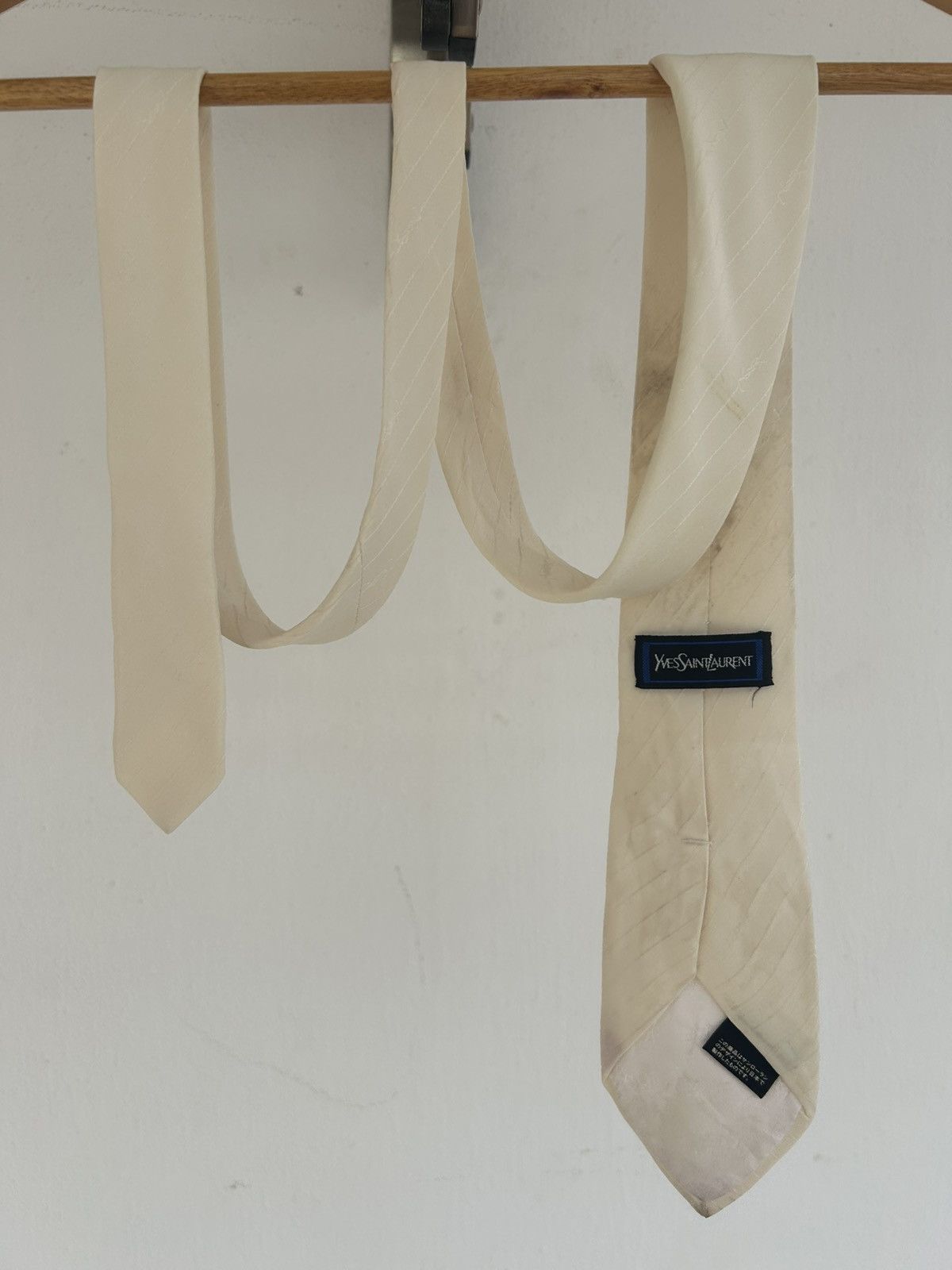 Yves Saint Laurent YSL Vintage Tie White Size ONE SIZE - 2 Thumbnail