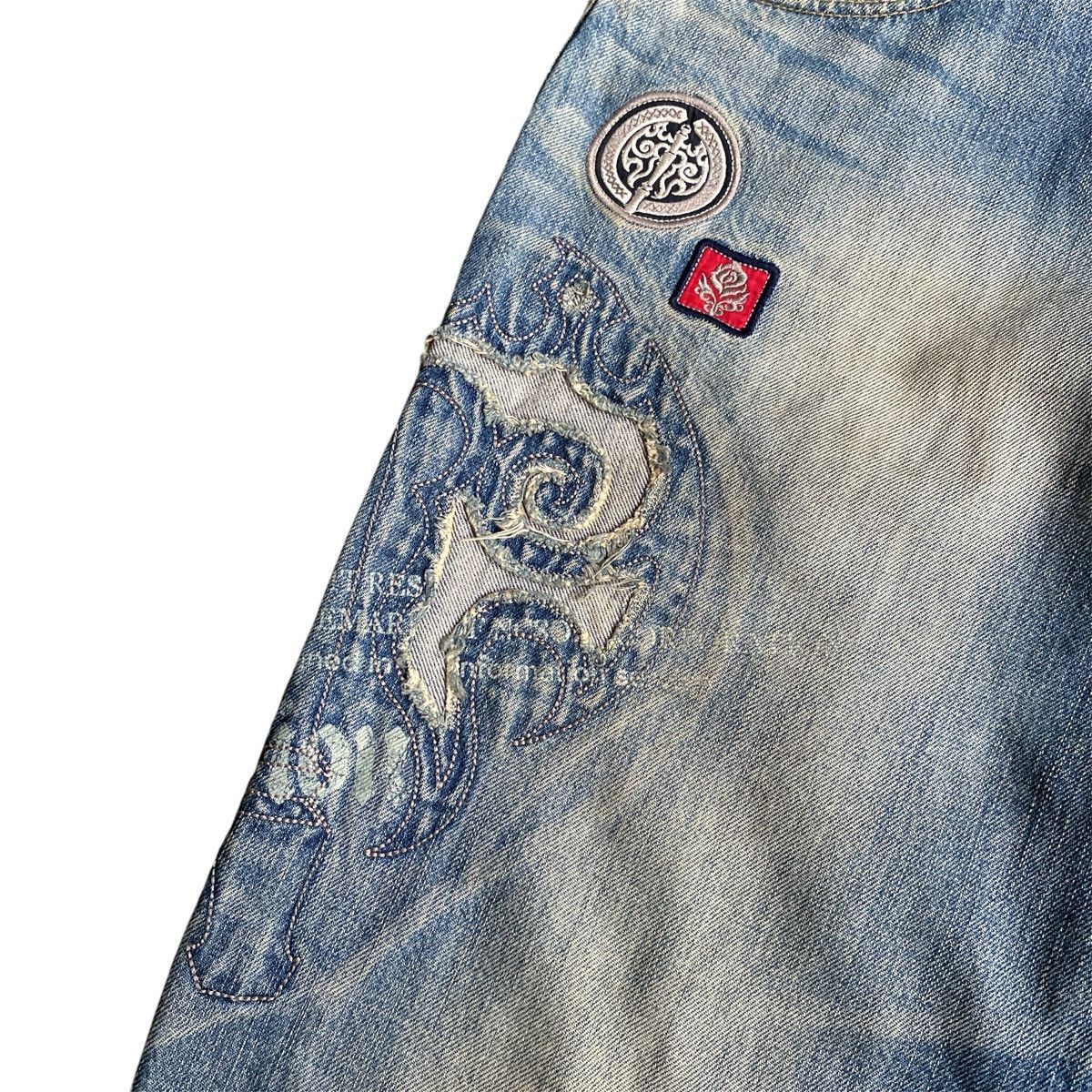 Fubu × JNCO × Southpole 2000s Rare Fubu Wide Leg Distressed Wash Baggy Jeans Y2K Size US 32 / EU 48 - 5 Thumbnail