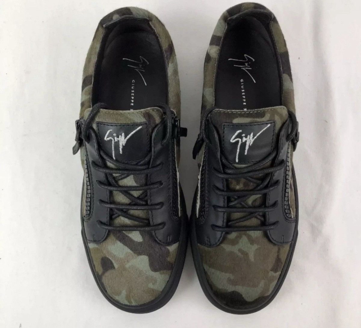 Giuseppe Zanotti Giuseppe Zanotti Cow Hair Low Top Sneakers In Camo/Black US8 Size US 7 / EU 40 - 8 Thumbnail