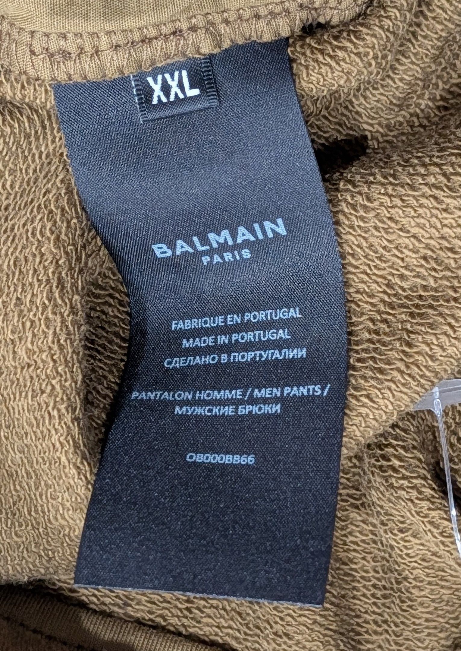 Balmain BALMAIN Flocked Logo Print Jogger Pants Tan 2XL Size US 38 / EU 54 - 8 Thumbnail