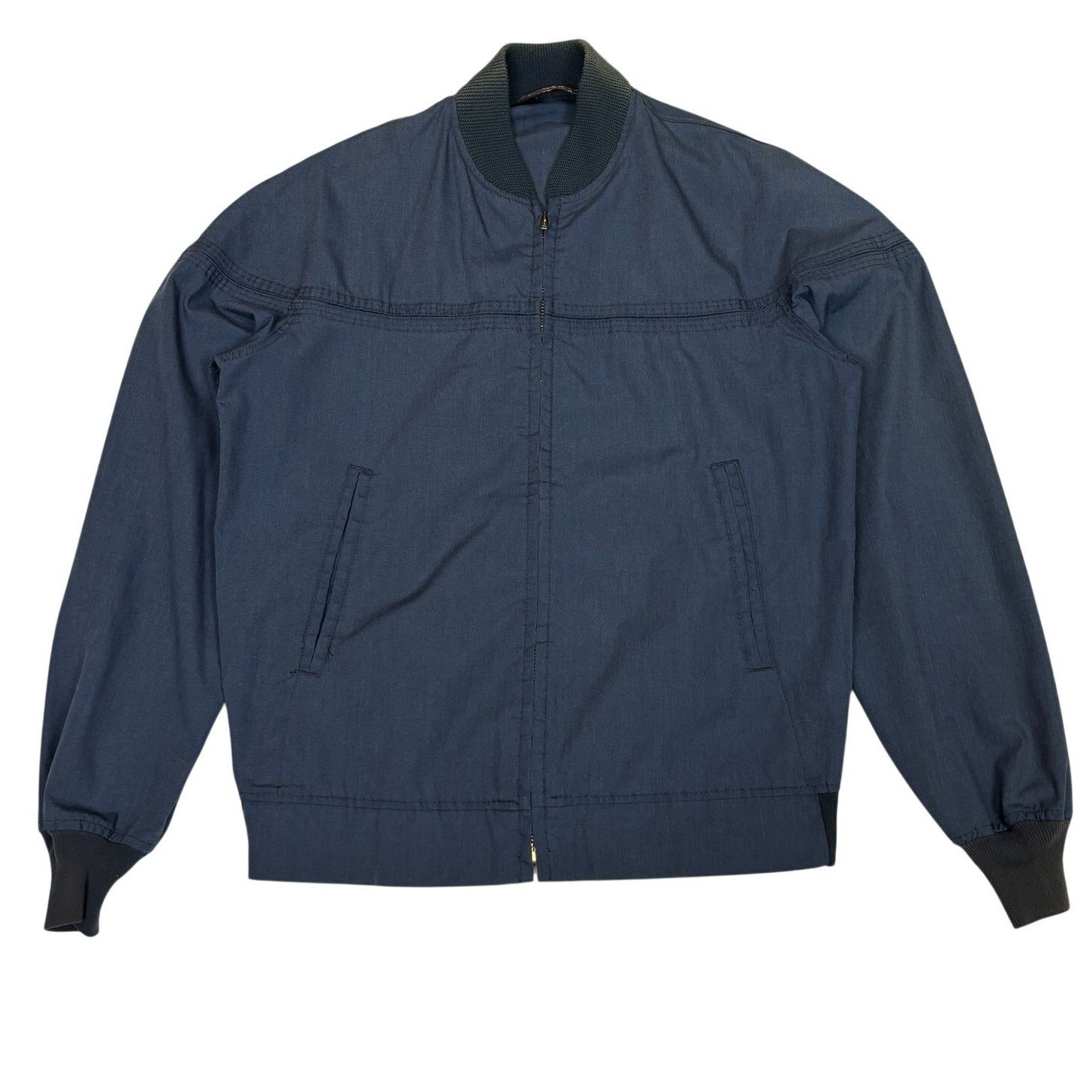 Sears Vintage 60 Sears Men's Store Outerwear Bomber Jacket Navy M Size US M / EU 48-50 / 2 - 1 Thumbnail