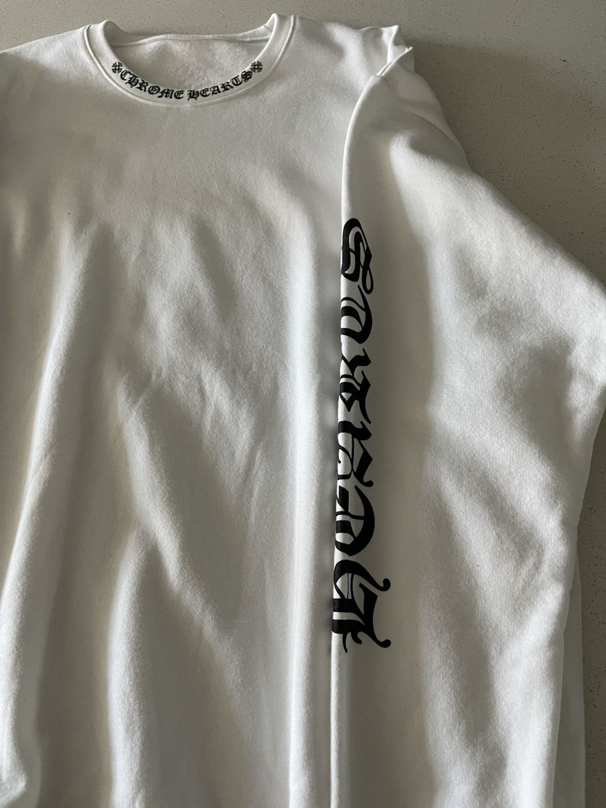 Chrome Hearts Chrome Hearts Neck Arm Logo White Crewneck Size US XL / EU 56 / 4 - 3 Thumbnail