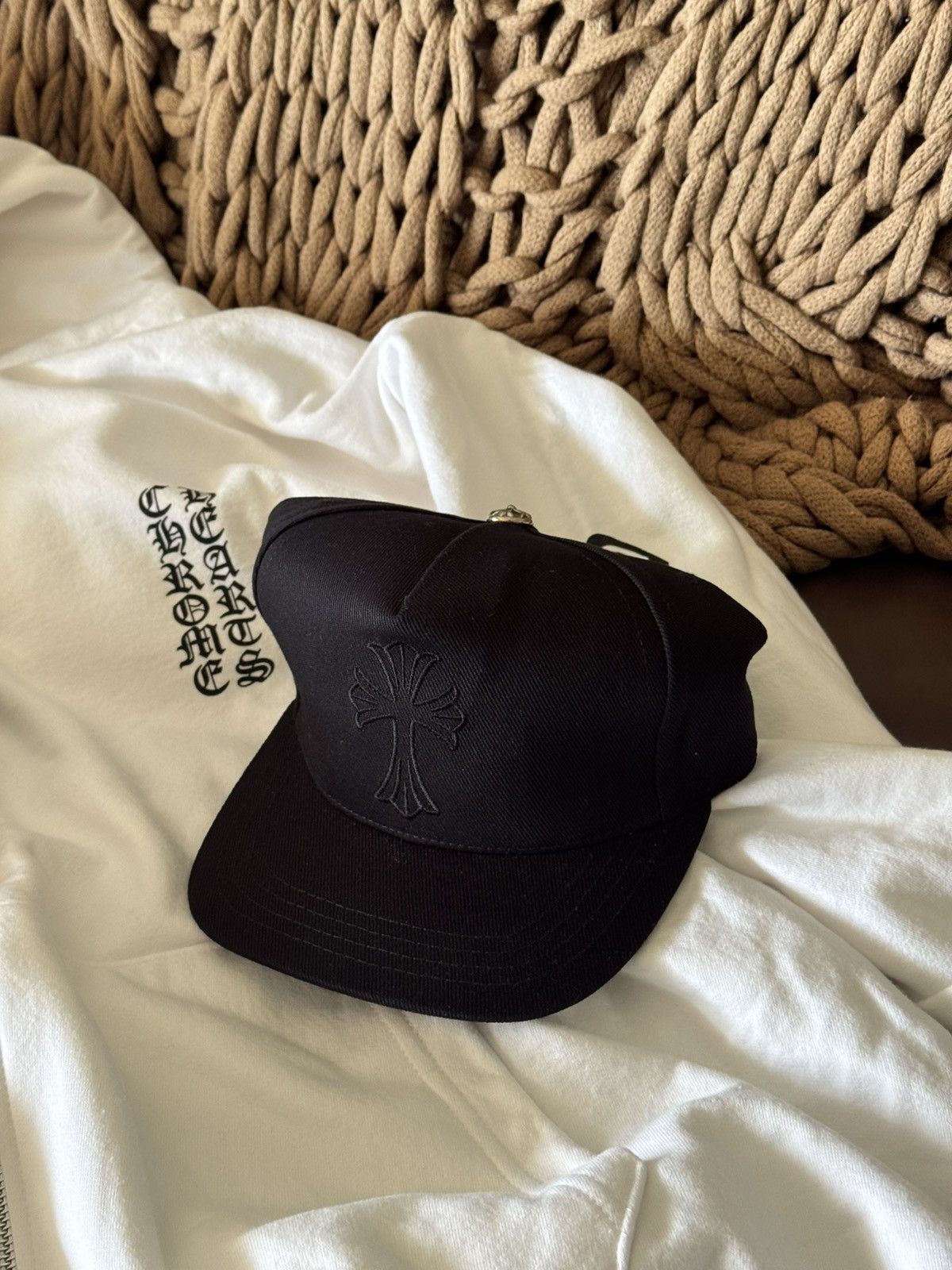 Chrome Hearts Chrome Hearts Wax Denim Cross hat Size ONE SIZE - 1 Thumbnail