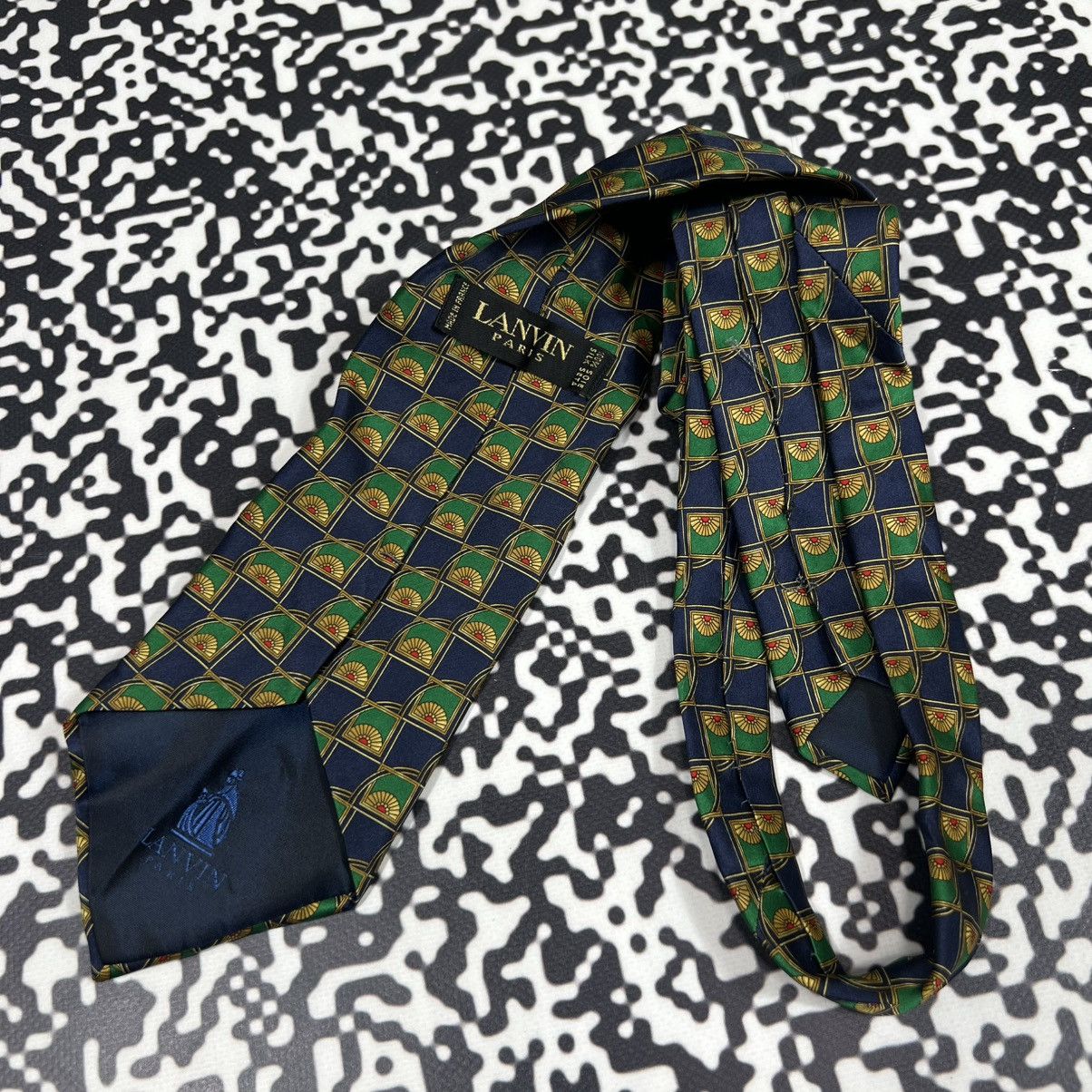 Lanvin Vintage Y2K Lanvin Paris Silk Luxury Retro Classic Style Tie Size ONE SIZE - 1 Thumbnail