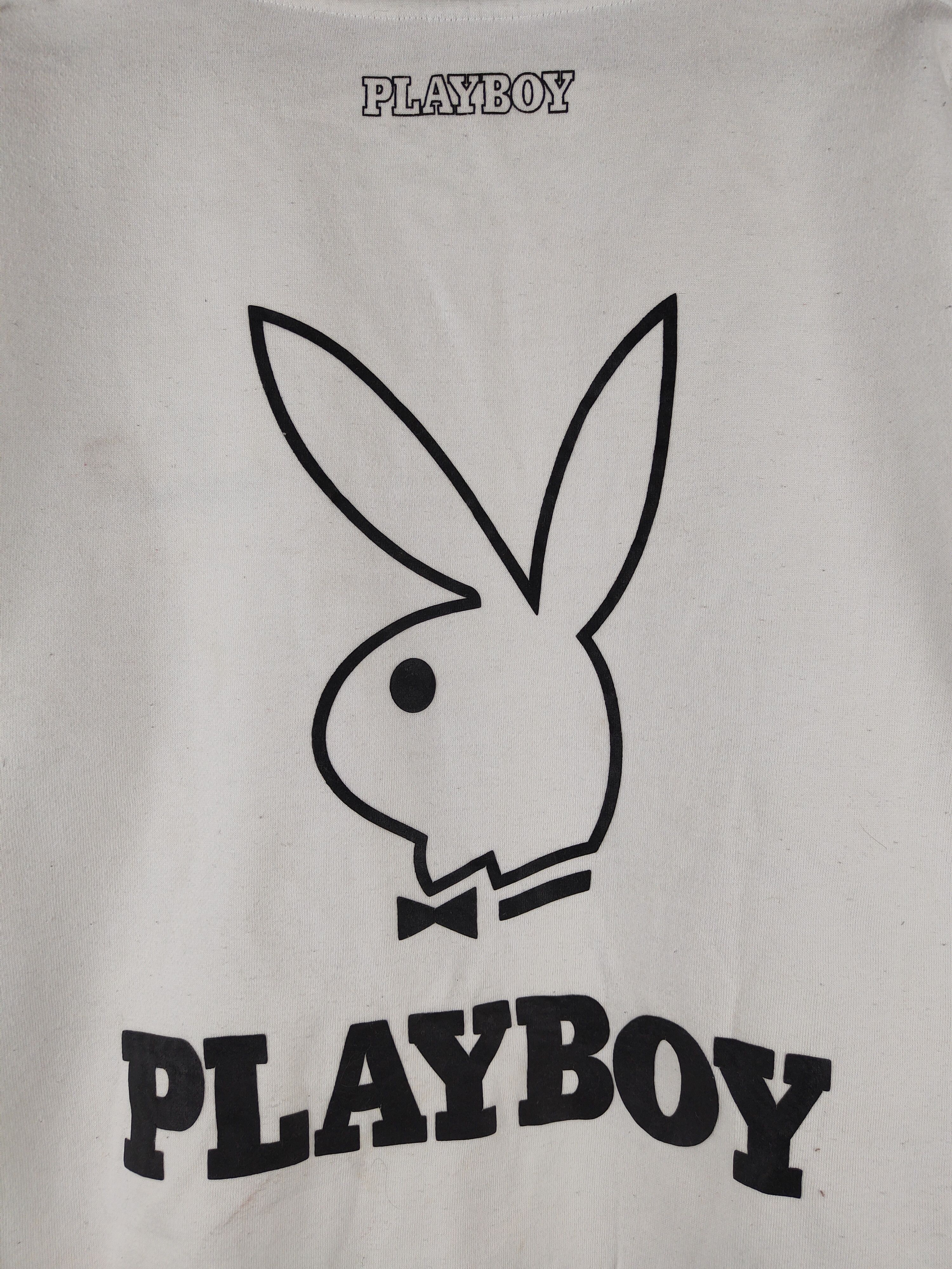 Playboy DL Playboy vintage big logo White Sweatshirts #S2481 Size US L / EU 52-54 / 3 - 2 Thumbnail