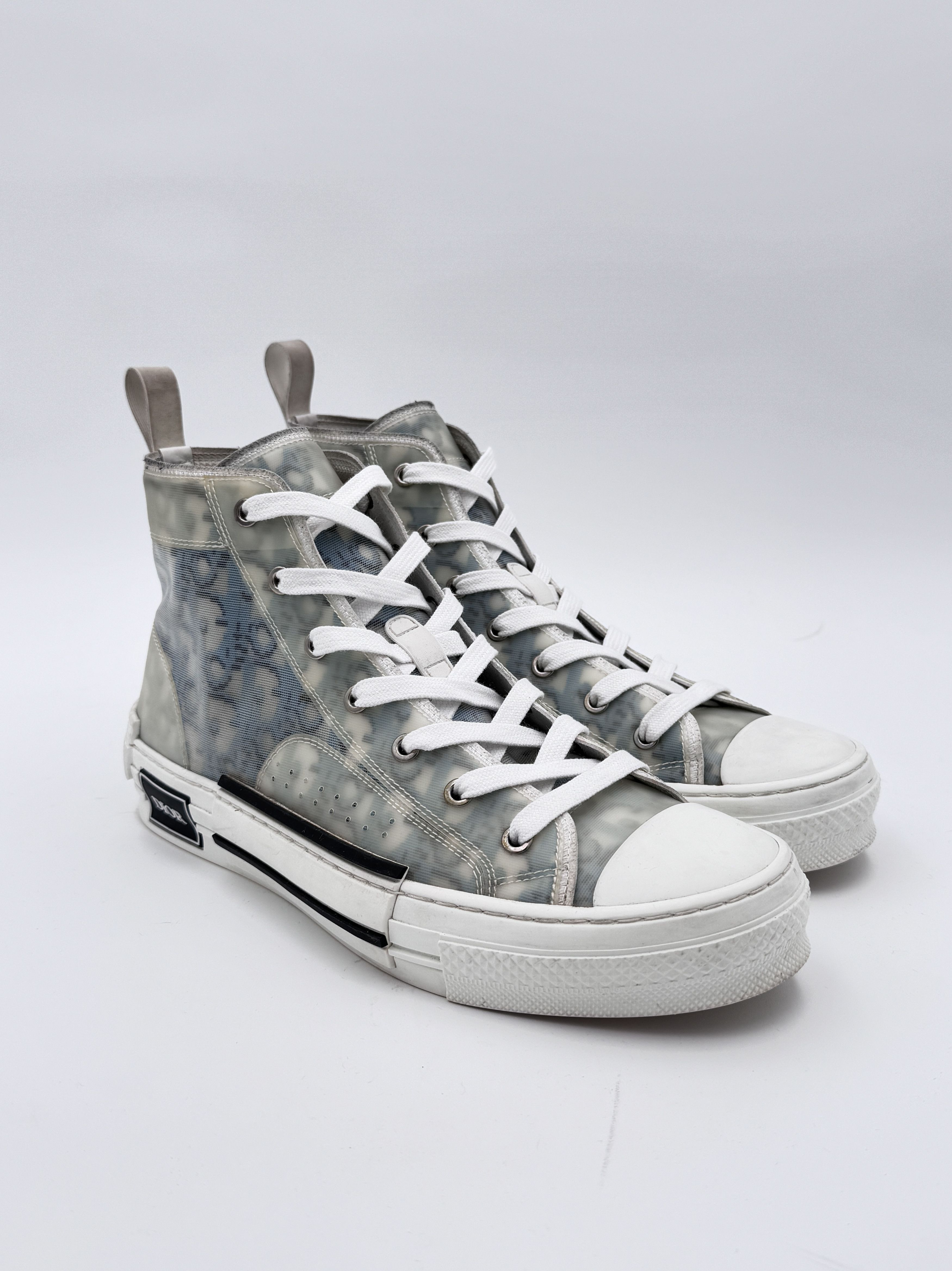 Dior Dior B23 High Sneaker Transparent Blue Oblique | Grailed