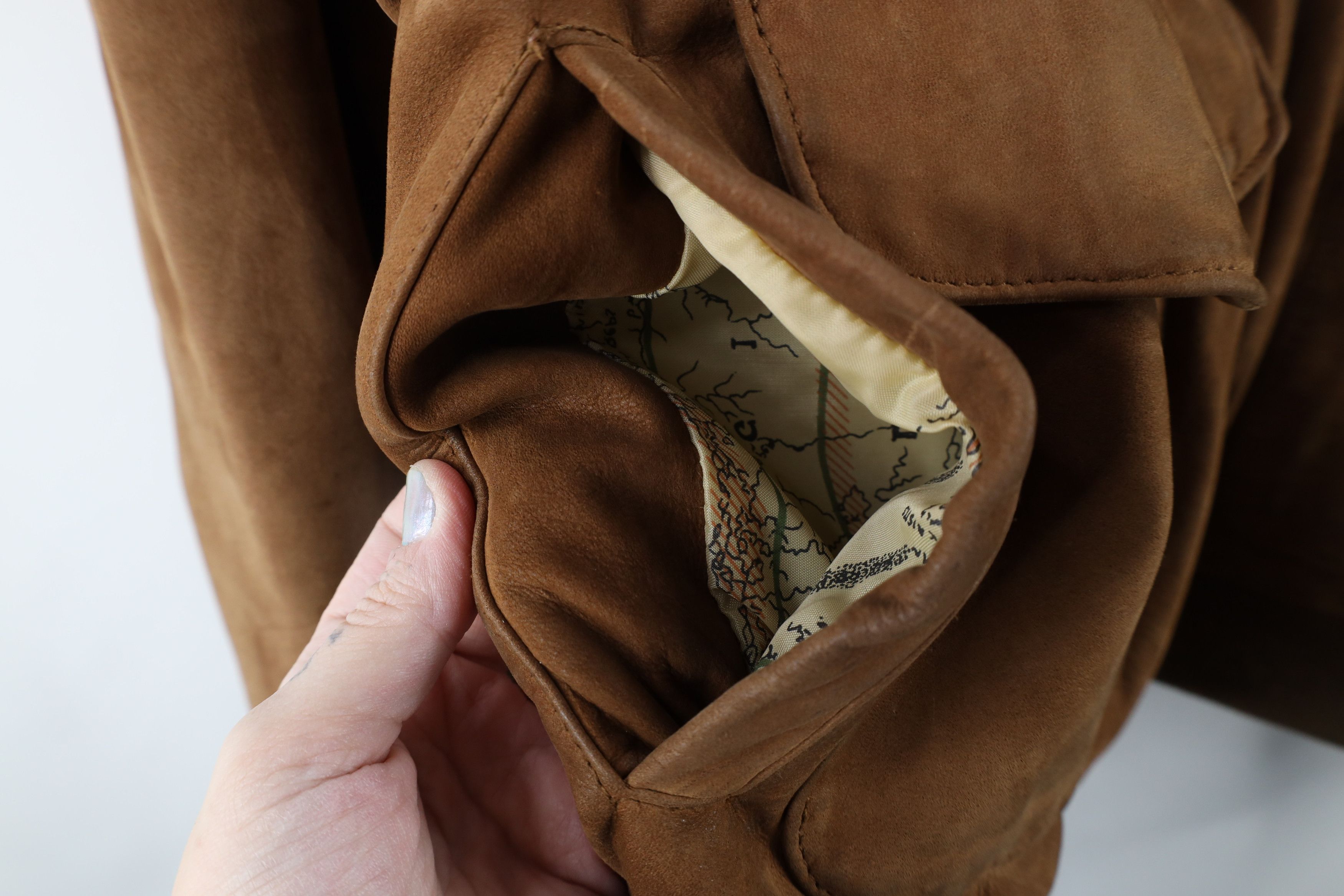 Vintage Vintage 90s Streetwear Suede Leather Flight Bomber Jacket Size US L / EU 52-54 / 3 - 6 Thumbnail