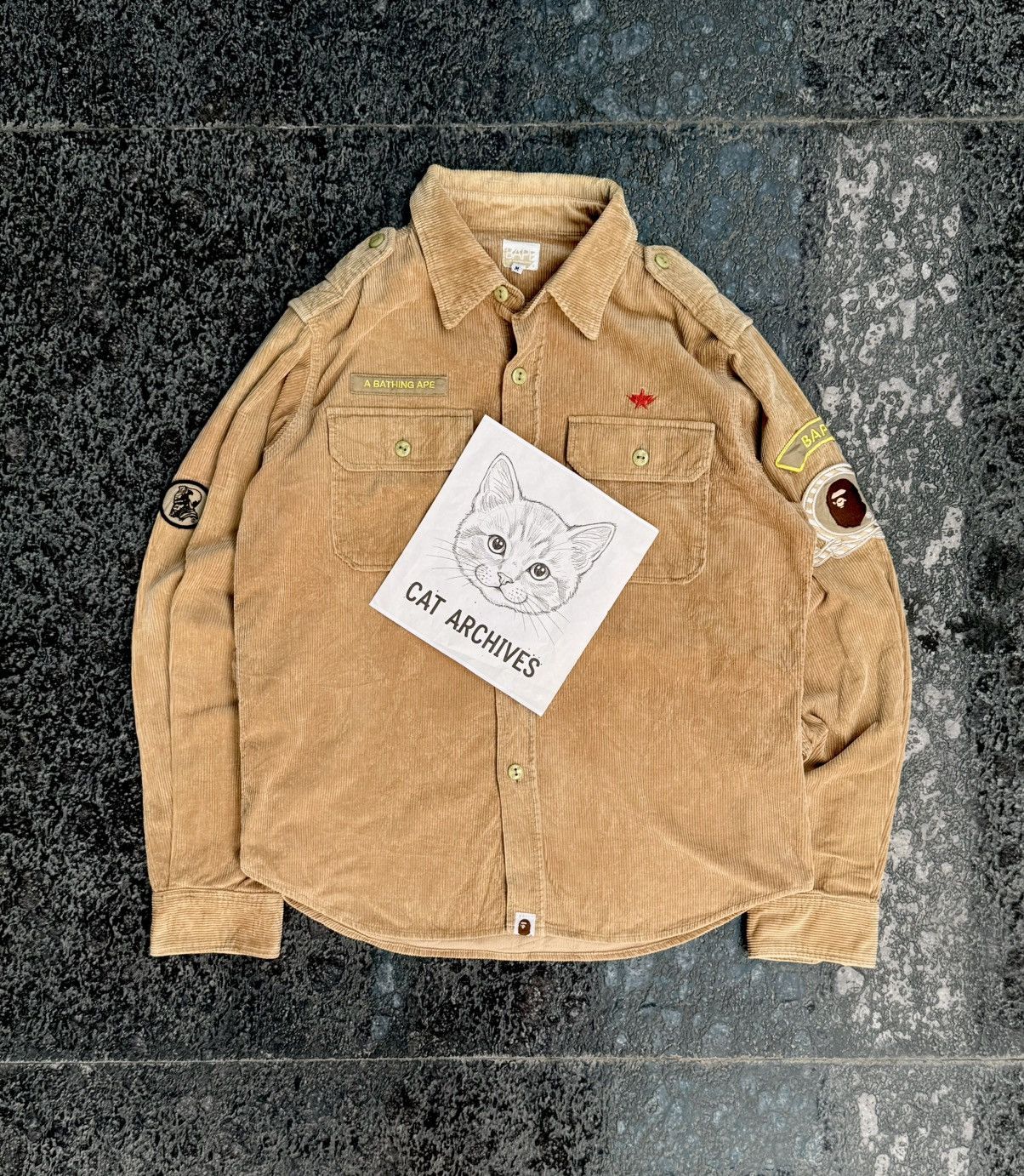 Bape RARE BAPE CORDUROY MILITARY SHACKET Size US M / EU 48-50 / 2 - 24 Thumbnail