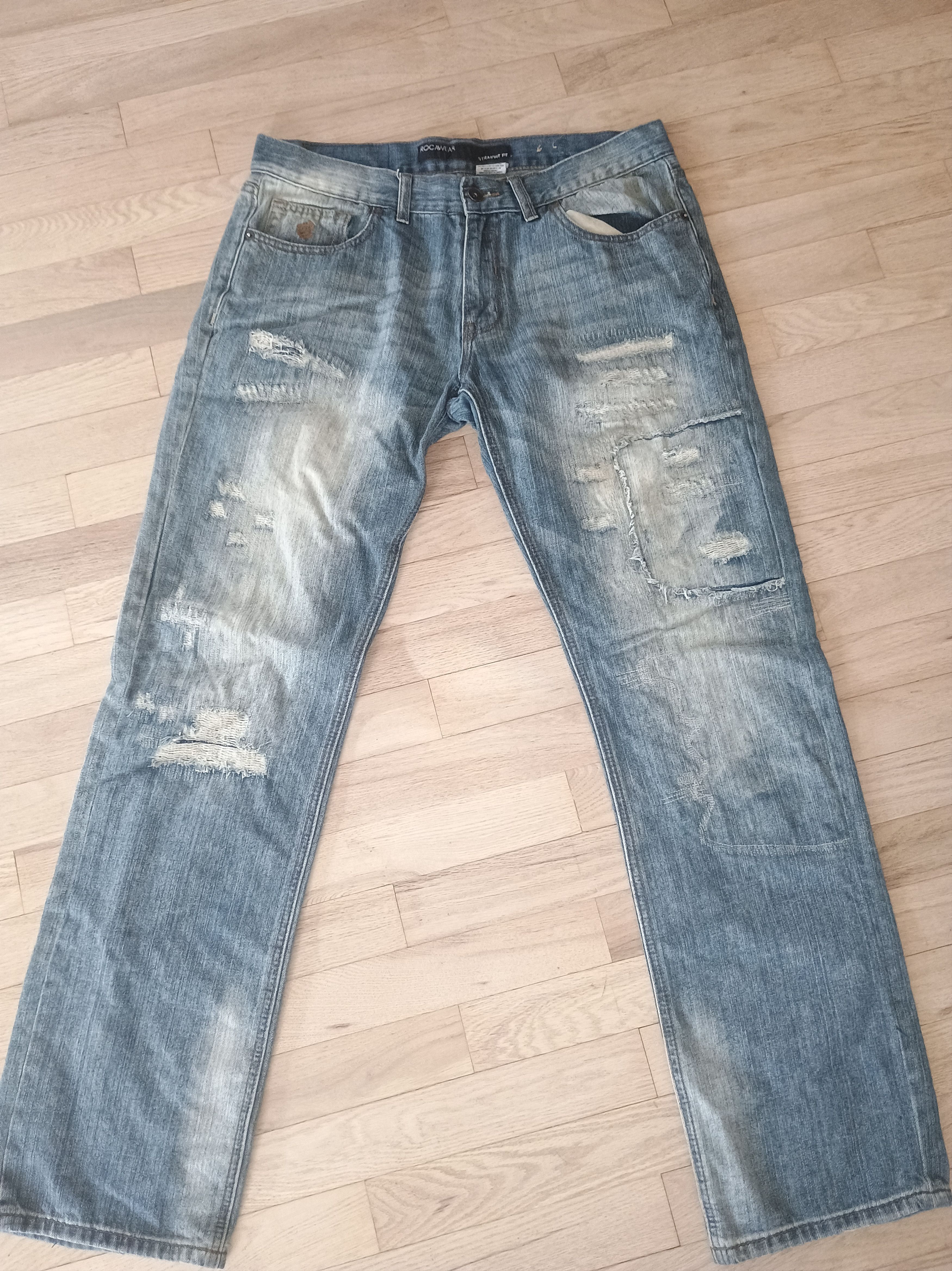Rocawear Loose/ straight fit repaired rocawear Size US 34 / EU 50 - 1 Thumbnail