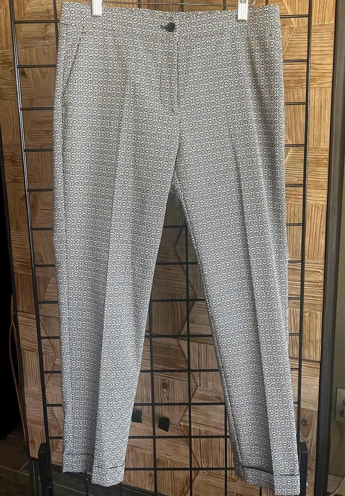 Etro Etro Womens Pants Size 6 Black Geometric Pattern Cuffed Size 28" / US 6 / IT 42 - 3 Thumbnail