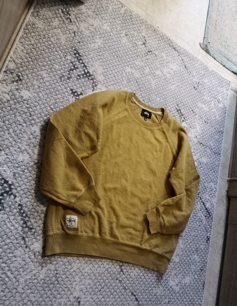Stussy Stussy Vintage Minimal Logo Beige Sweatshirt Y2k Size US S / EU 44-46 / 1 - 2 Thumbnail